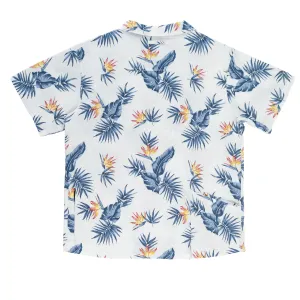 Men’s Tropic High Water Shirt - Bird of Paradise, White Sand