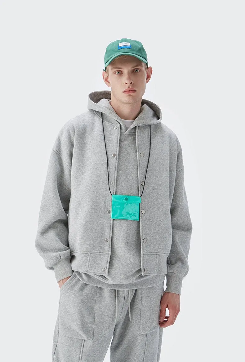 Men's Wear | Small And Large Plus 350g Weight Plus Velvet Loose Baseball Suit Rib Solid Color Jacket Men's Jacket Men's Jacket