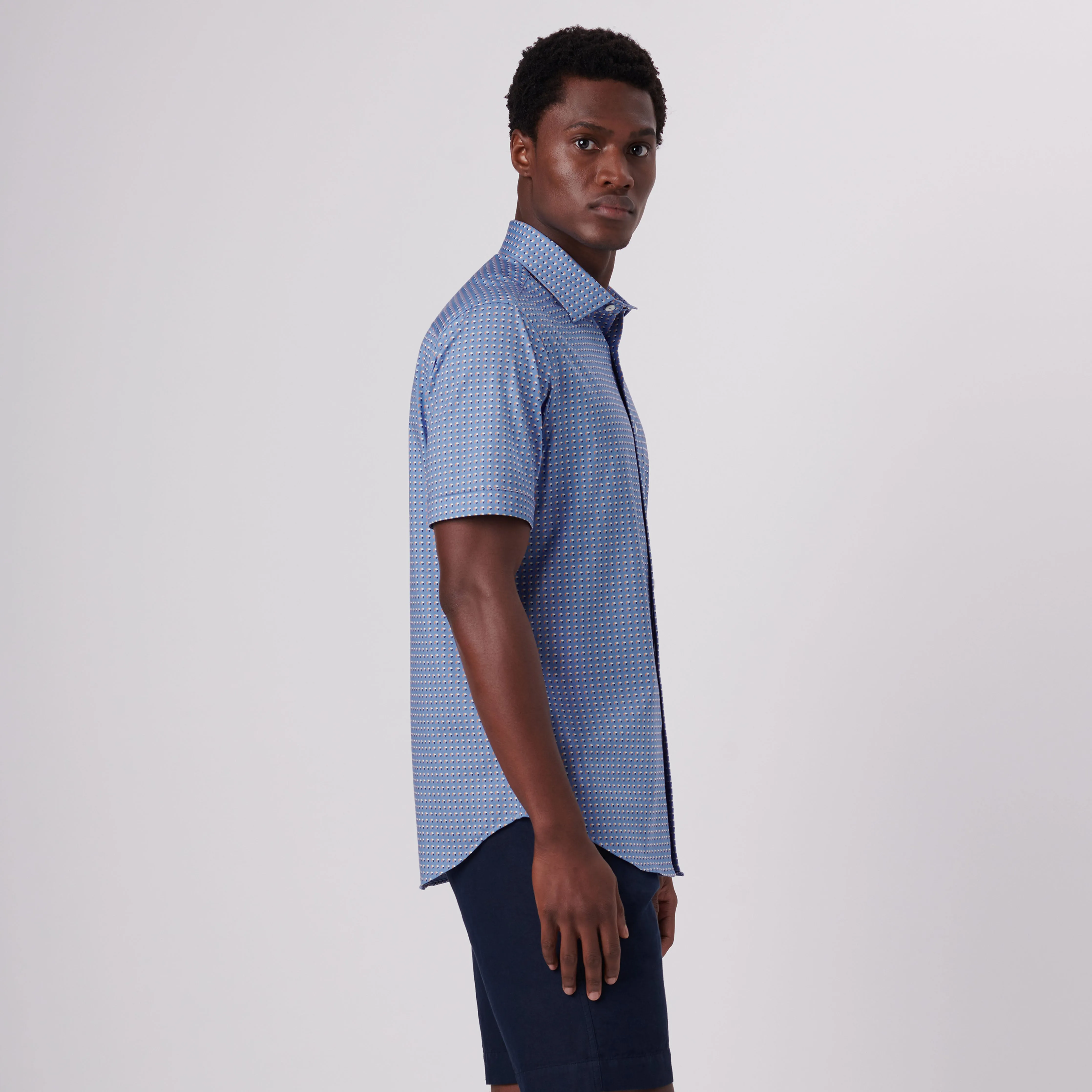 Miles Abstract Print OoohCotton Short Sleeve Shirt