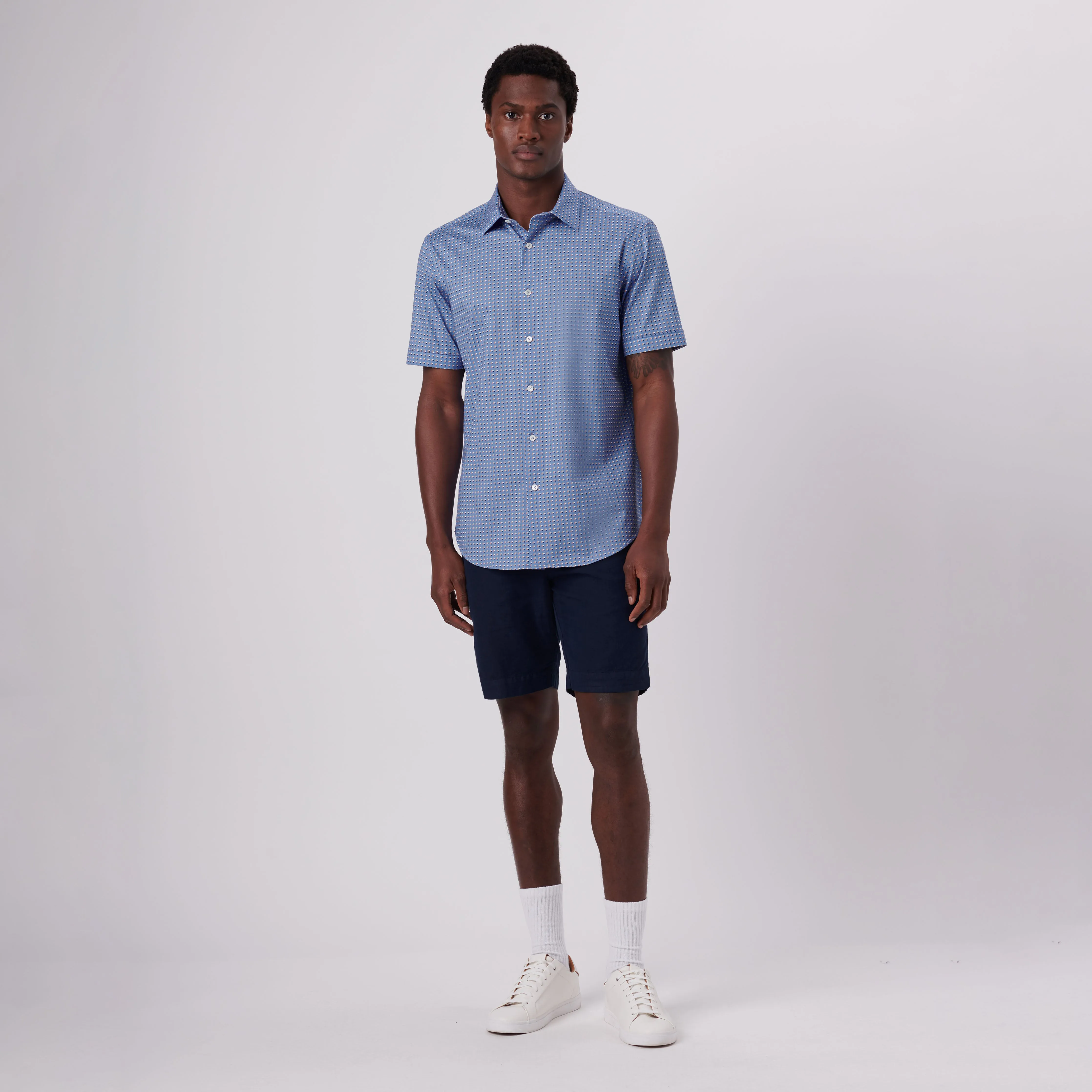 Miles Abstract Print OoohCotton Short Sleeve Shirt