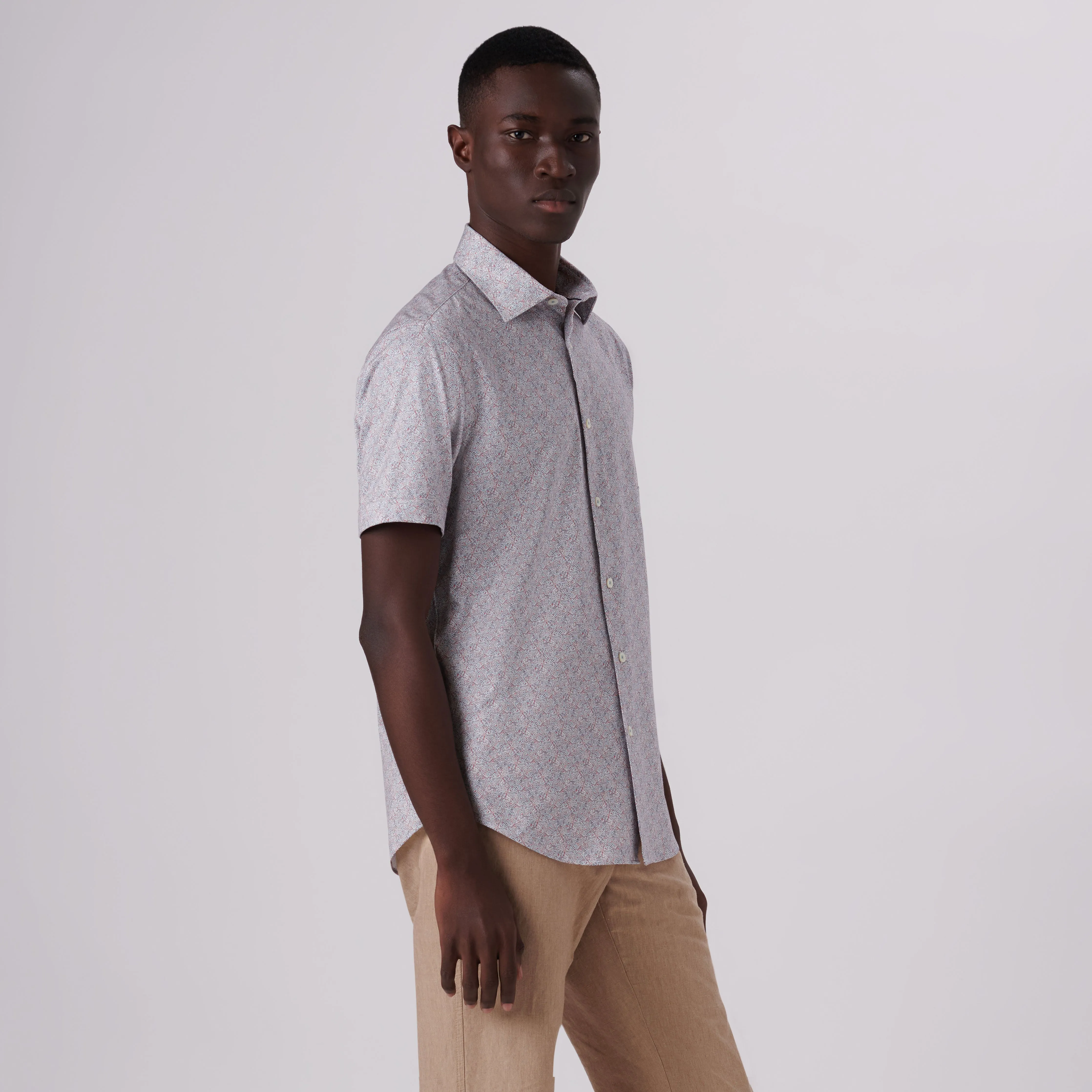 Miles Abstract Print OoohCotton Short Sleeve Shirt