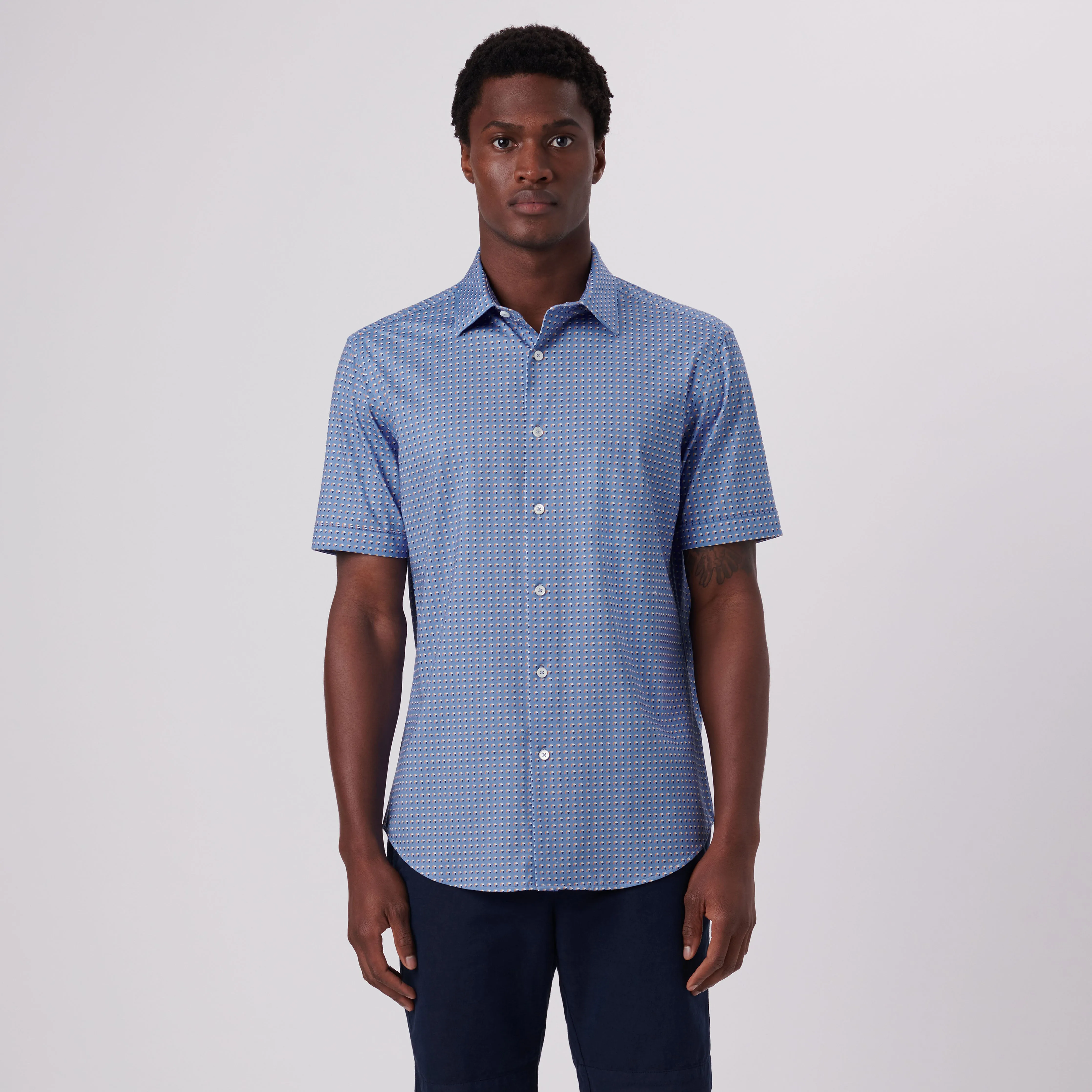 Miles Abstract Print OoohCotton Short Sleeve Shirt