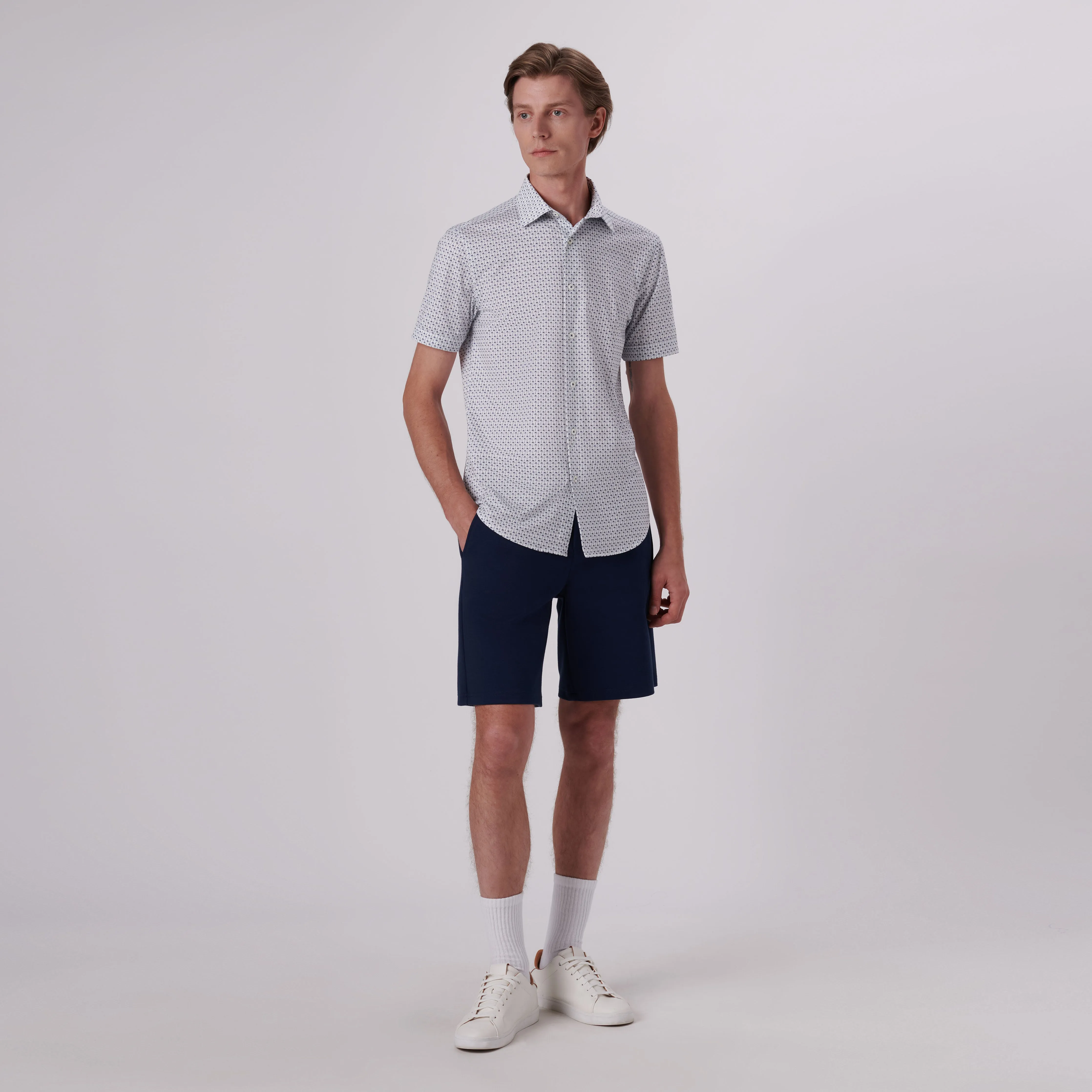 Miles Palm Tree Print OoohCotton Short Sleeve Shirt