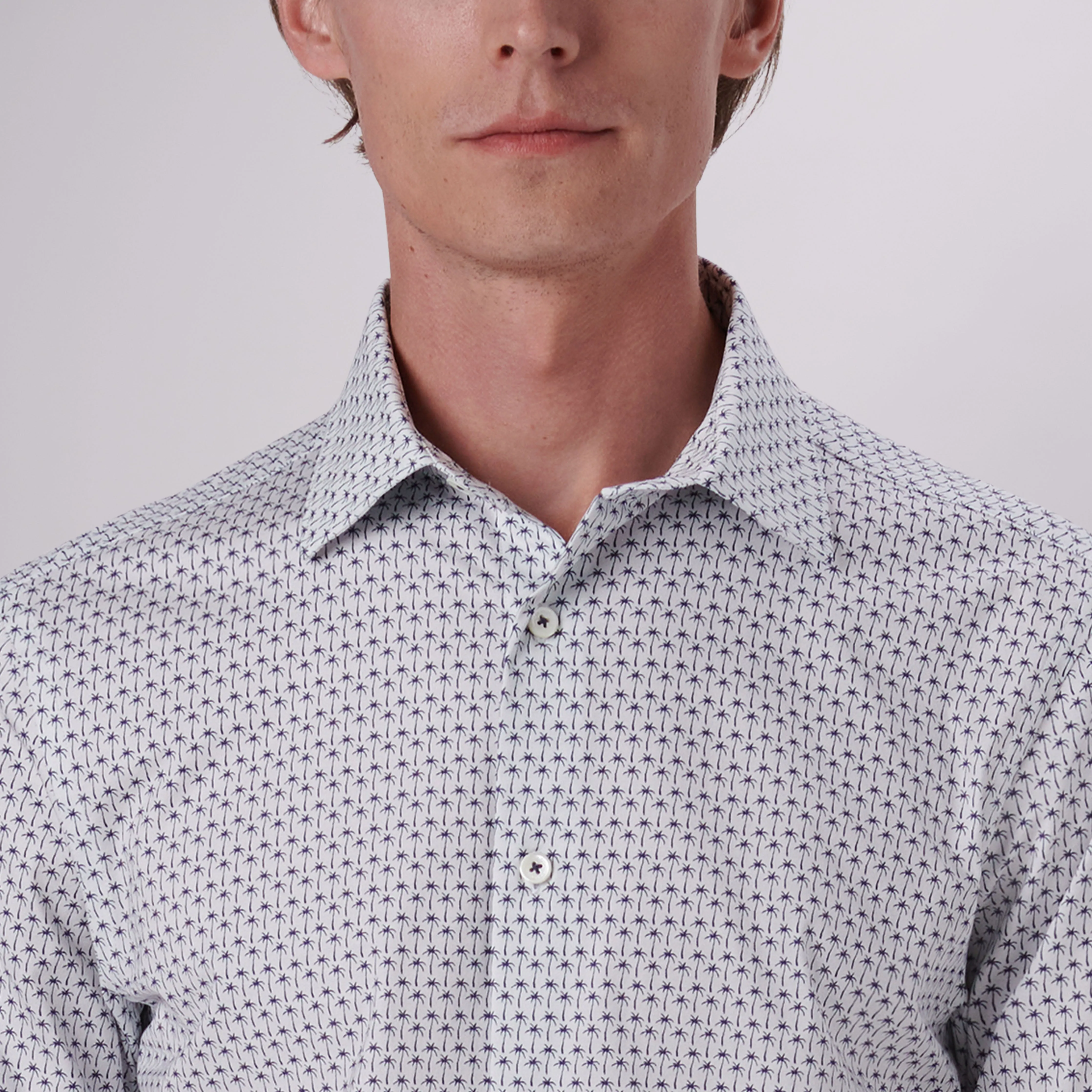 Miles Palm Tree Print OoohCotton Short Sleeve Shirt