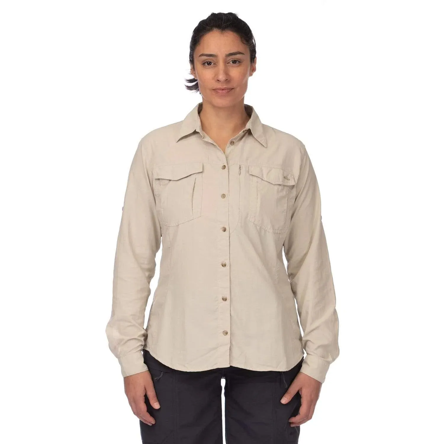 Mont Lifestyle Vented Womens Long Sleeve Shirt - Stone