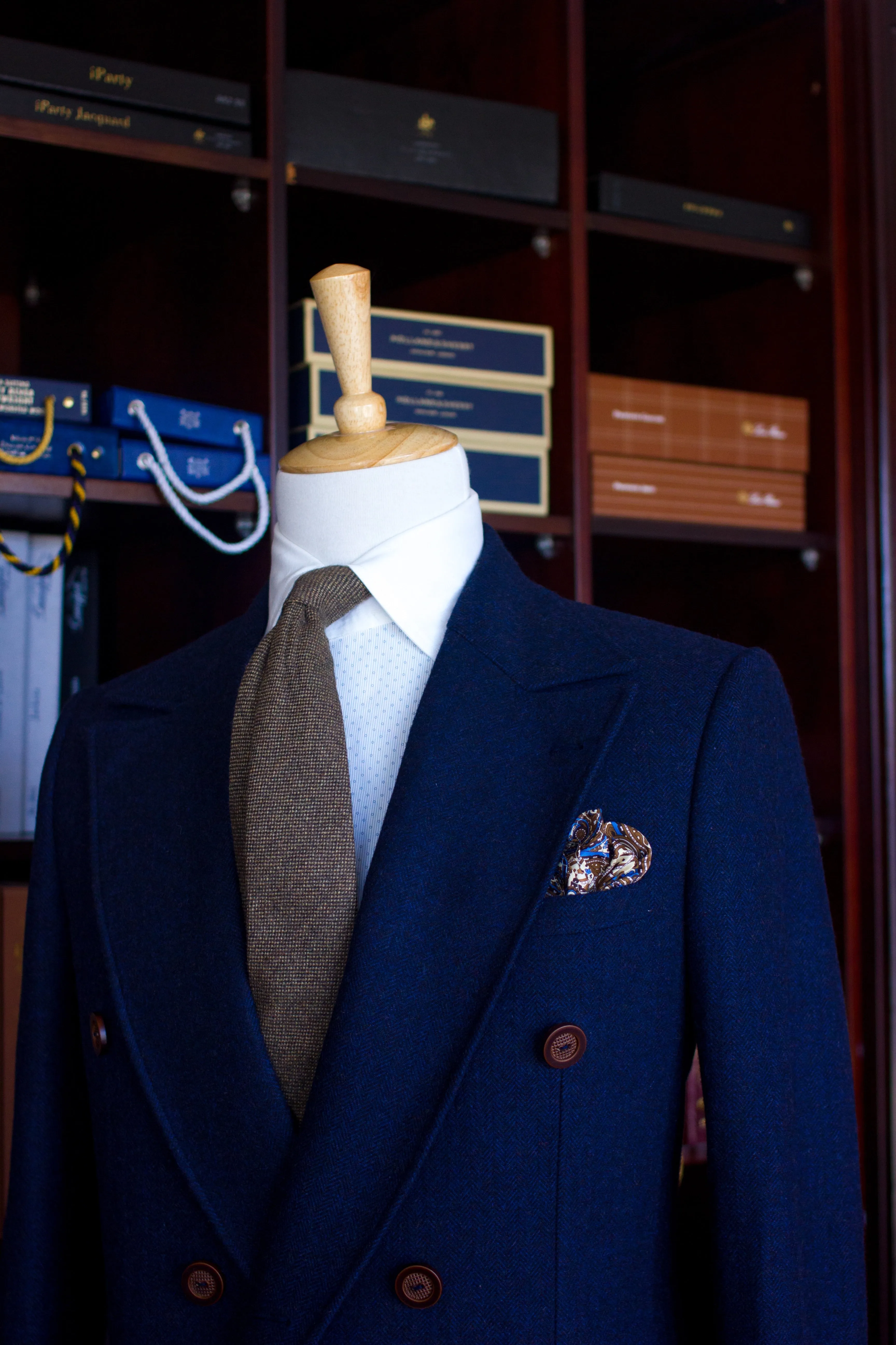 Navy Tweed Ulster Coat