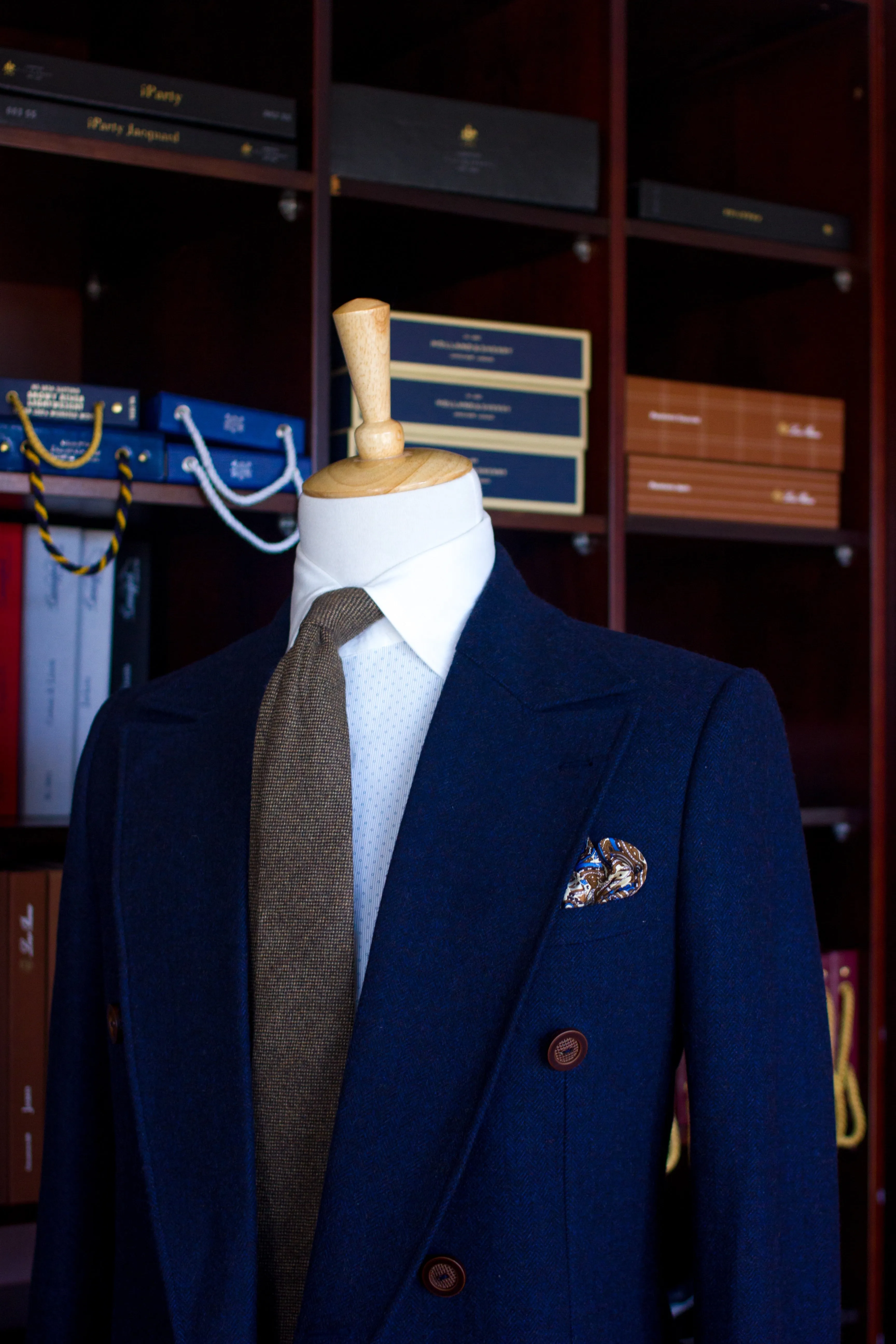 Navy Tweed Ulster Coat