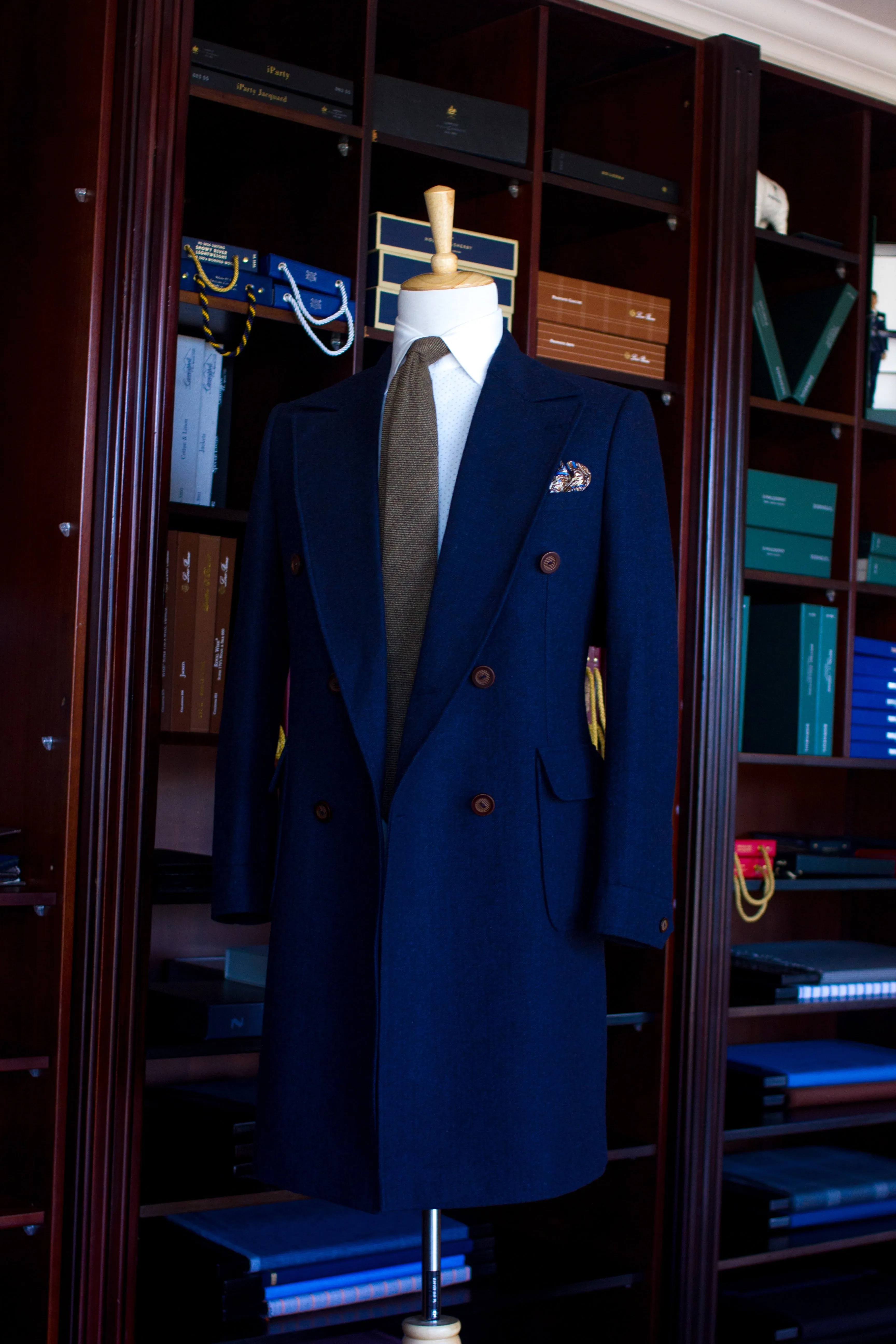 Navy Tweed Ulster Coat