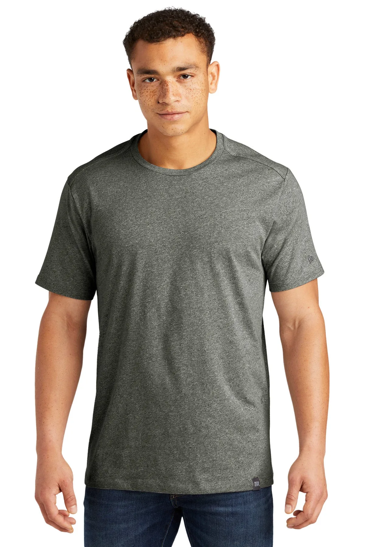 New Era  Heritage Blend Crew Tee. NEA100 Black Twist