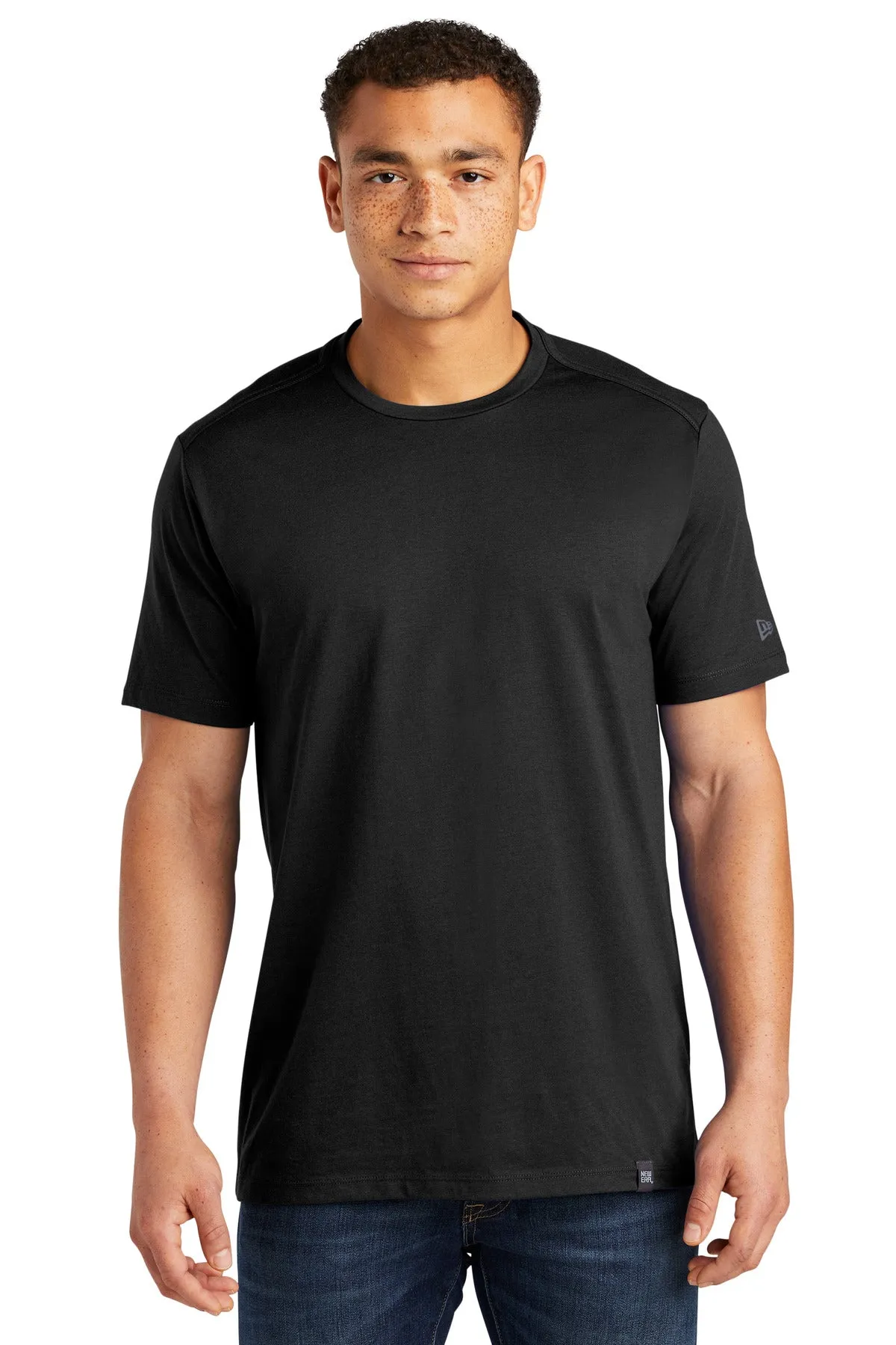 New Era  Heritage Blend Crew Tee. NEA100 Black