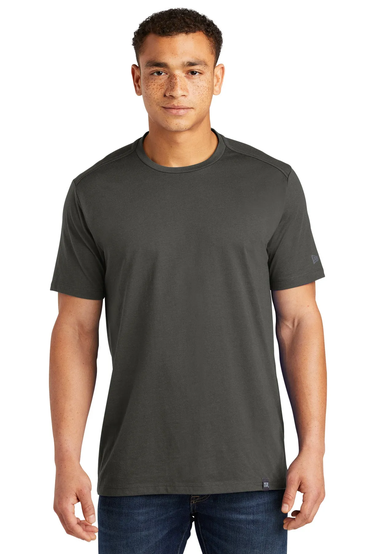 New Era  Heritage Blend Crew Tee. NEA100 Graphite