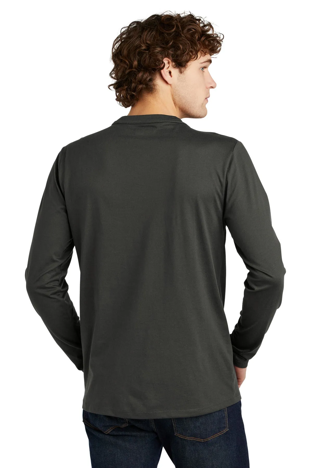 New Era  Heritage Blend Long Sleeve Crew Tee. NEA102 Graphite
