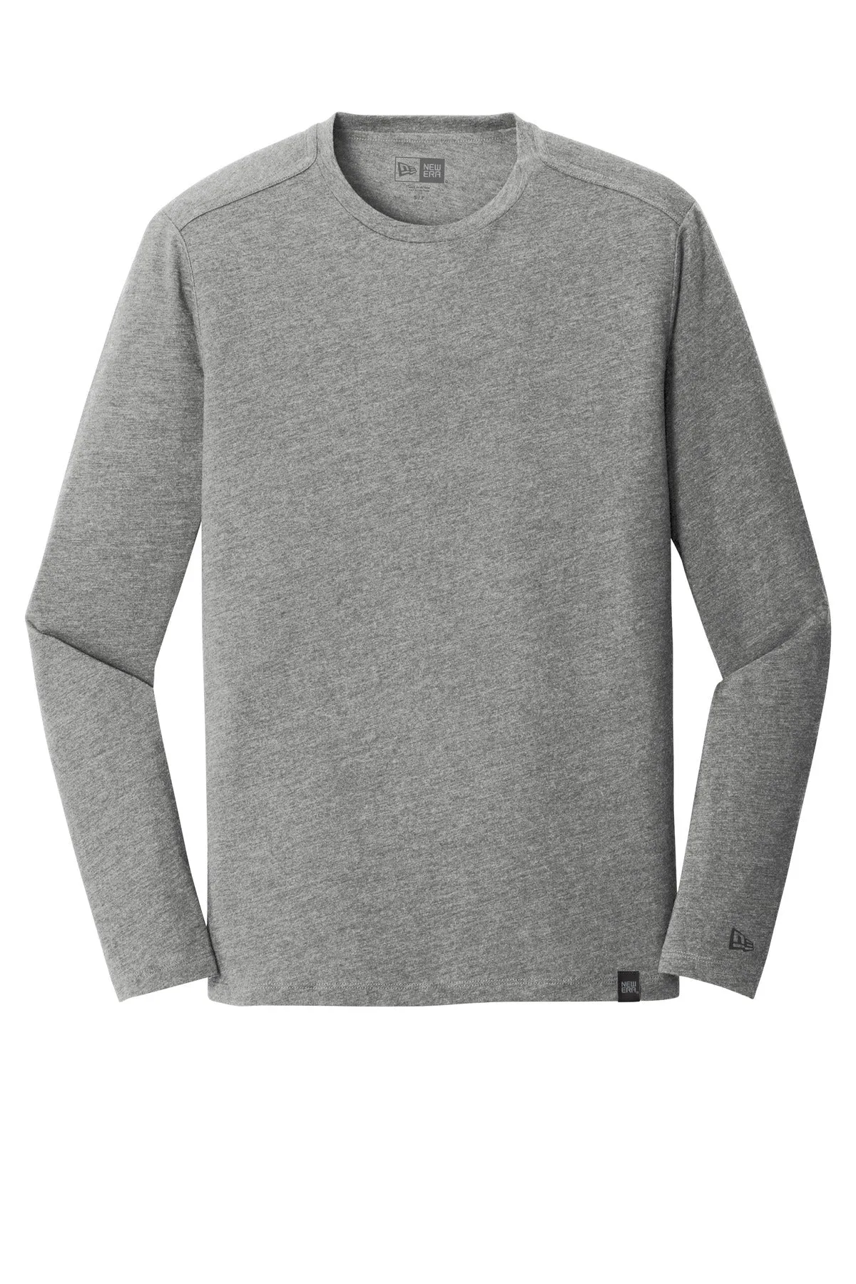 New Era  Heritage Blend Long Sleeve Crew Tee. NEA102 Shadow Grey Heather
