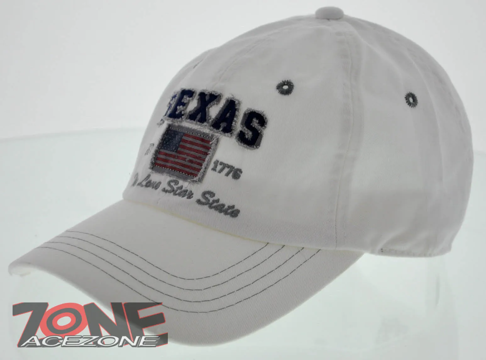 NEW! REIGN USA TEXAS EST 1776 THE LONE STAR STATE COTTON CAP HAT WHITE