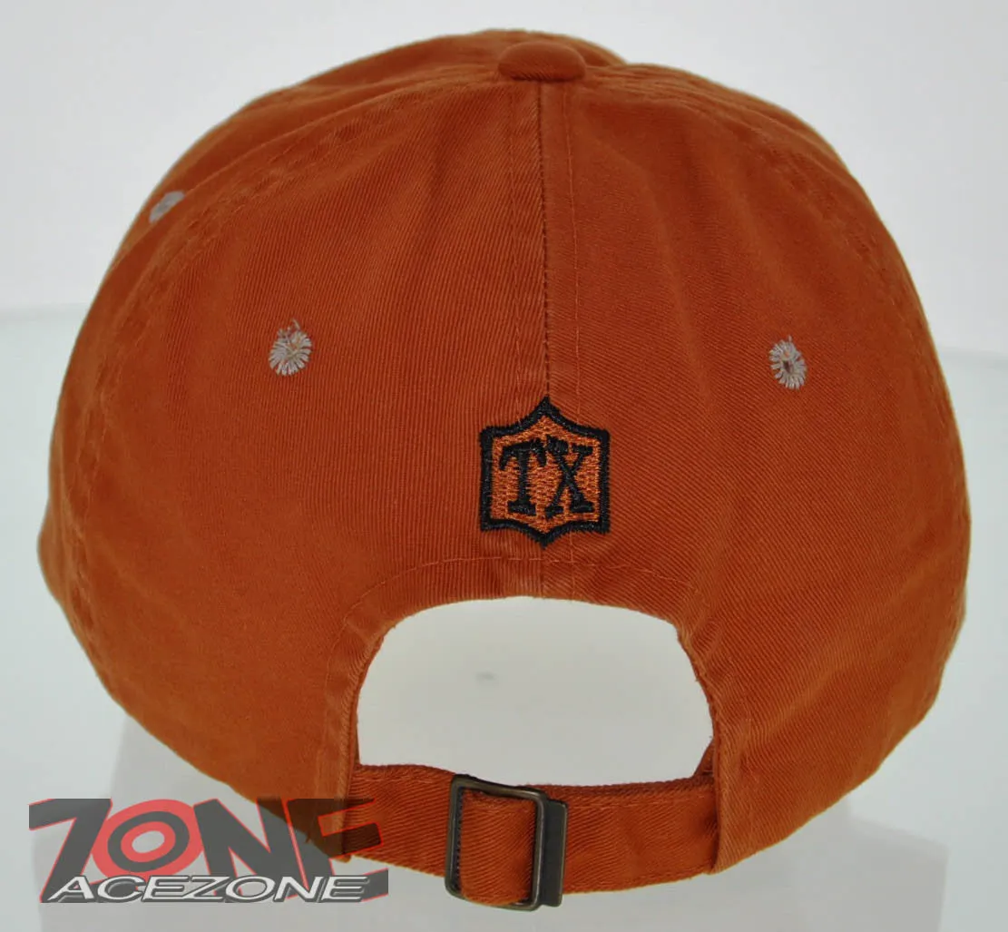 NEW! REIGN USA TEXAS LONE STAR STATE COTTON CAP HAT ORANGE