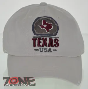 NEW! REIGN USA TEXAS STATE LONG STAR STATE COTTON CAP HAT CREAM