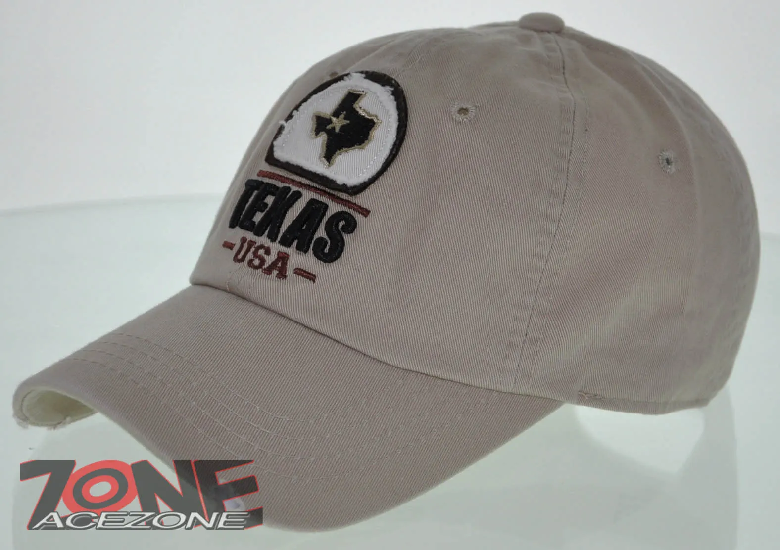 NEW! REIGN USA TEXAS STATE LONG STAR STATE COTTON CAP HAT TAN