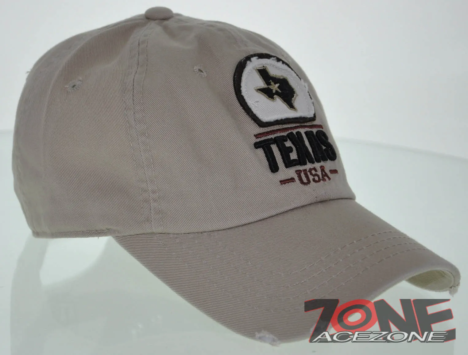 NEW! REIGN USA TEXAS STATE LONG STAR STATE COTTON CAP HAT TAN