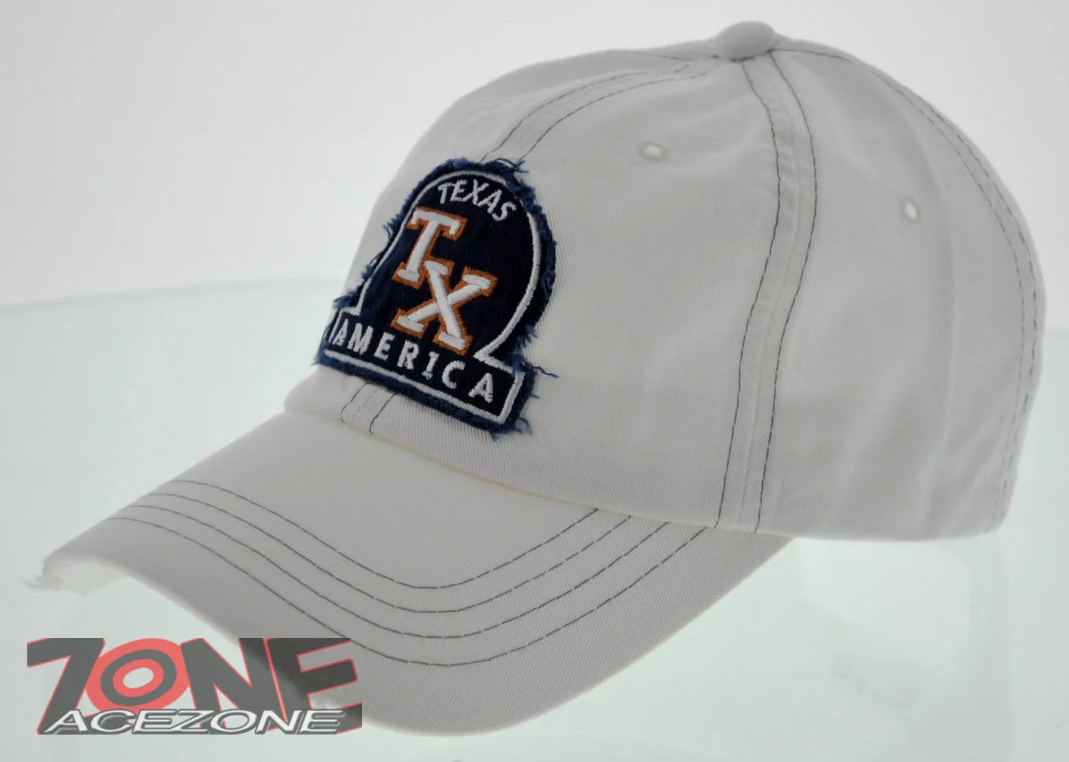 NEW REIGN USA TEXAS TX AMERICA COTTON CAP HAT WHITE