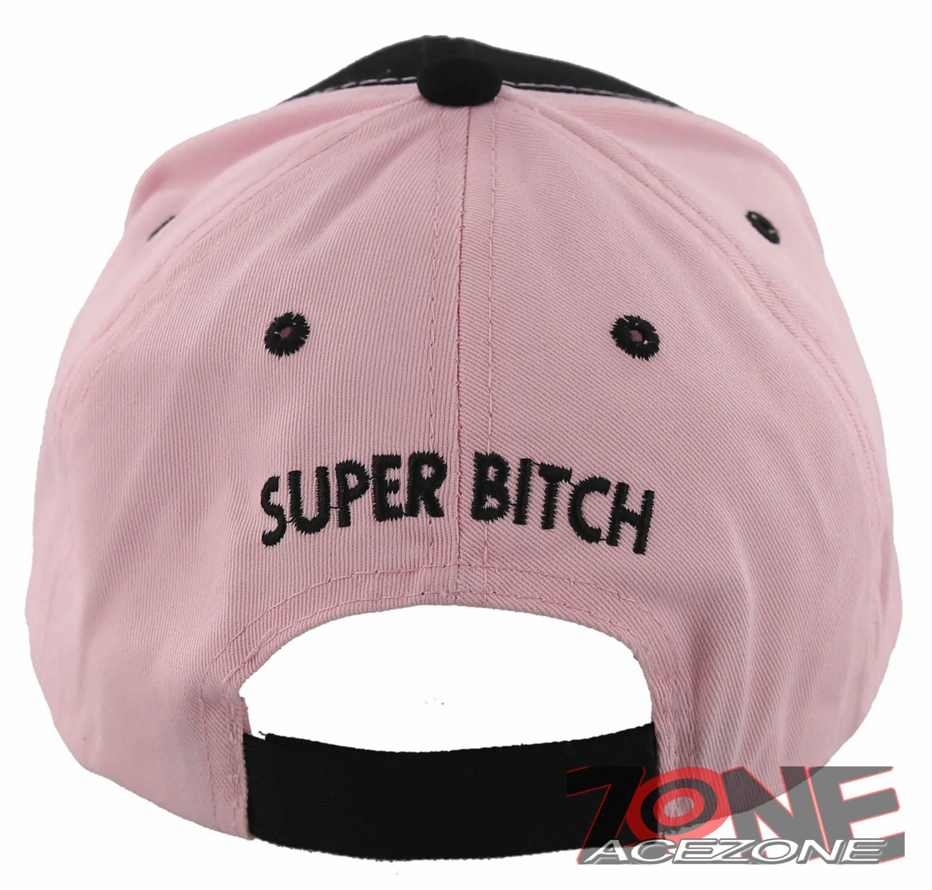 NEW! SUPER BITCH ROSE BALL CAP HAT PINK BLACK
