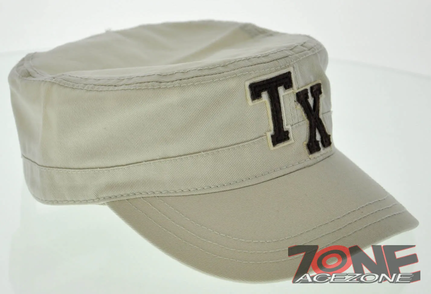 NEW TEXAS TX 100% COTTON VINTAGE CADET PATROL CAP HAT BEIGE