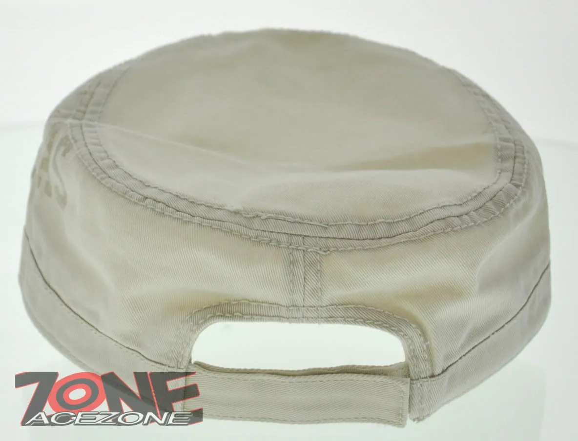 NEW TEXAS TX 100% COTTON VINTAGE CADET PATROL CAP HAT BEIGE