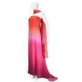 Oscar De La Renta Ombre Chiffon Gown | US 8