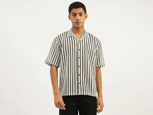 Oversized Fit Resort Collar Crochet Shirt