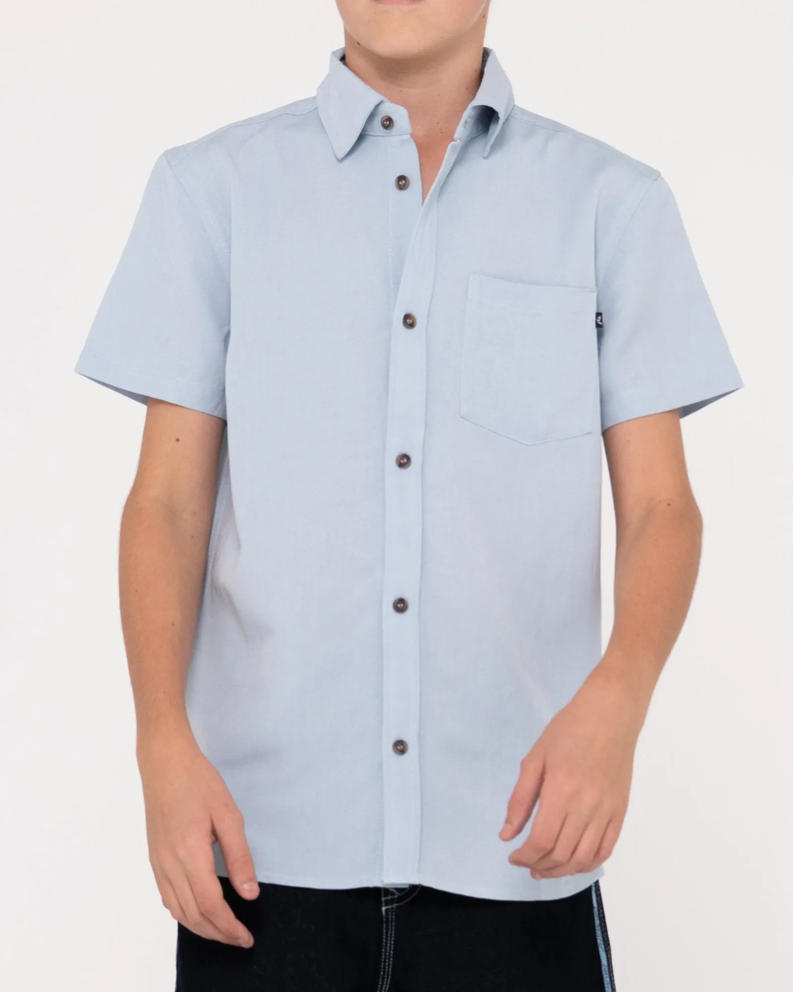 Overtone Short Sleeve Linen Shirt Boys