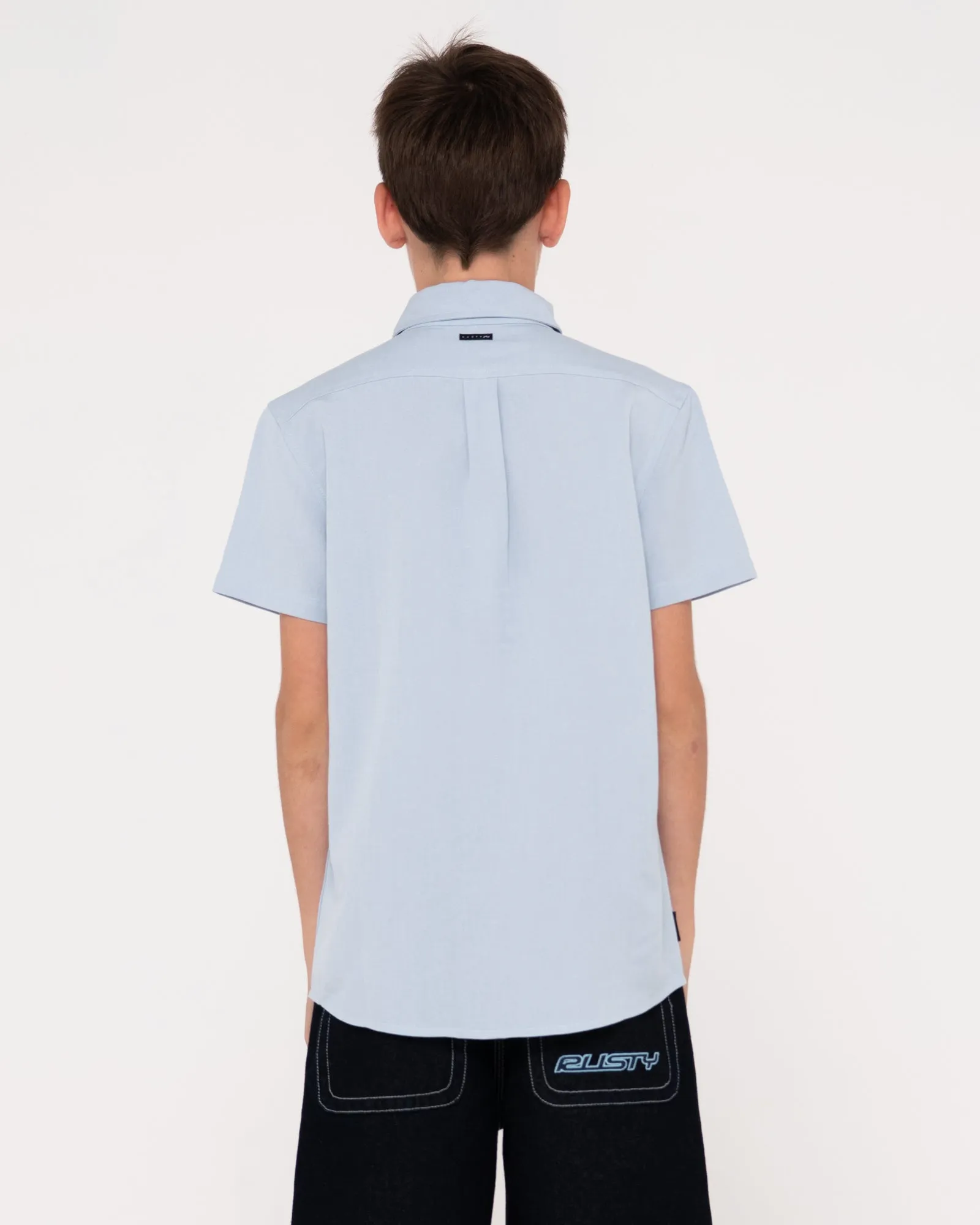 Overtone Short Sleeve Linen Shirt Boys