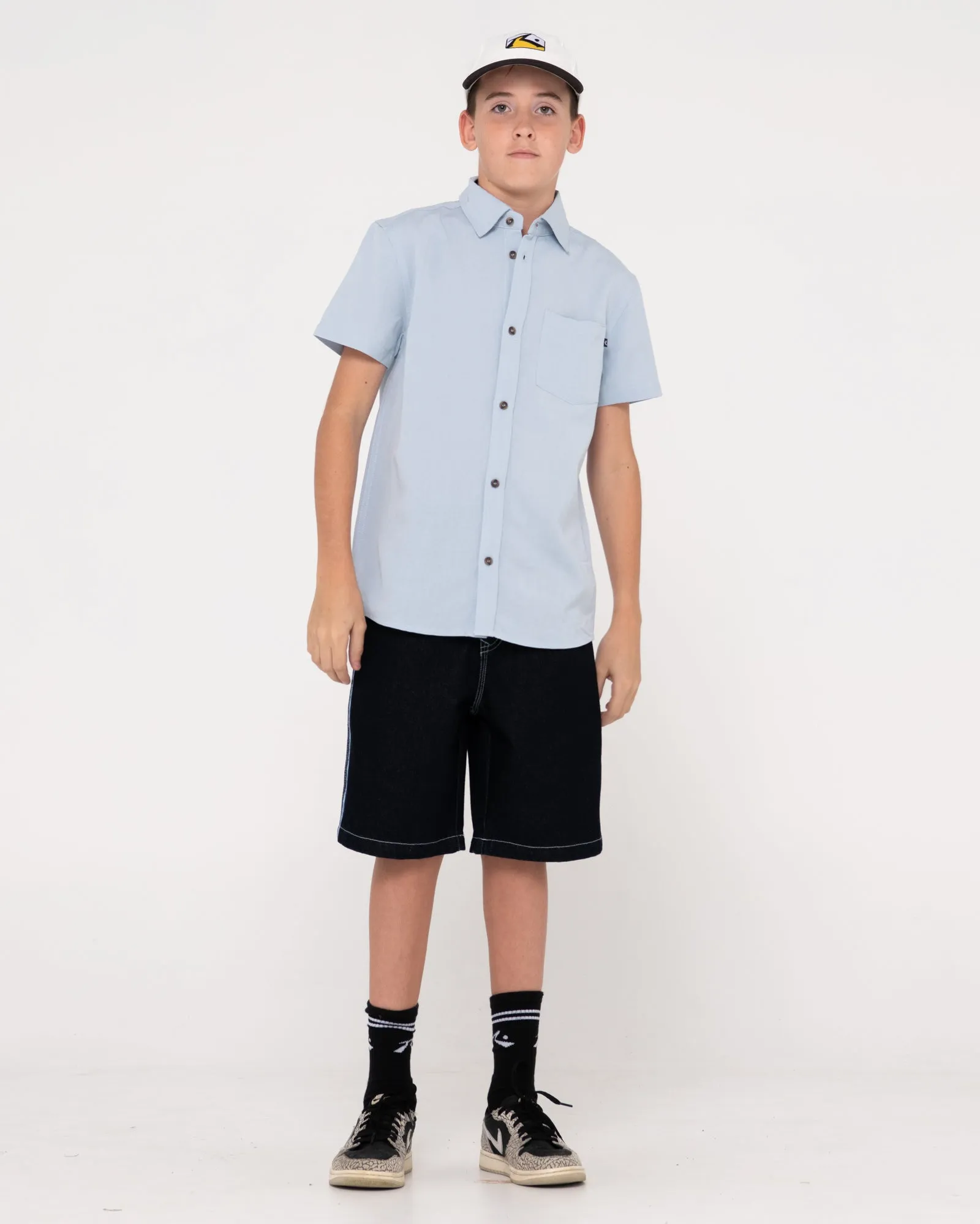 Overtone Short Sleeve Linen Shirt Boys