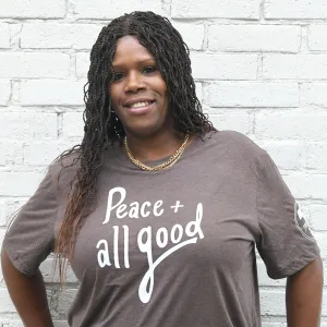 Peace   All Good T-Shirt - Espresso