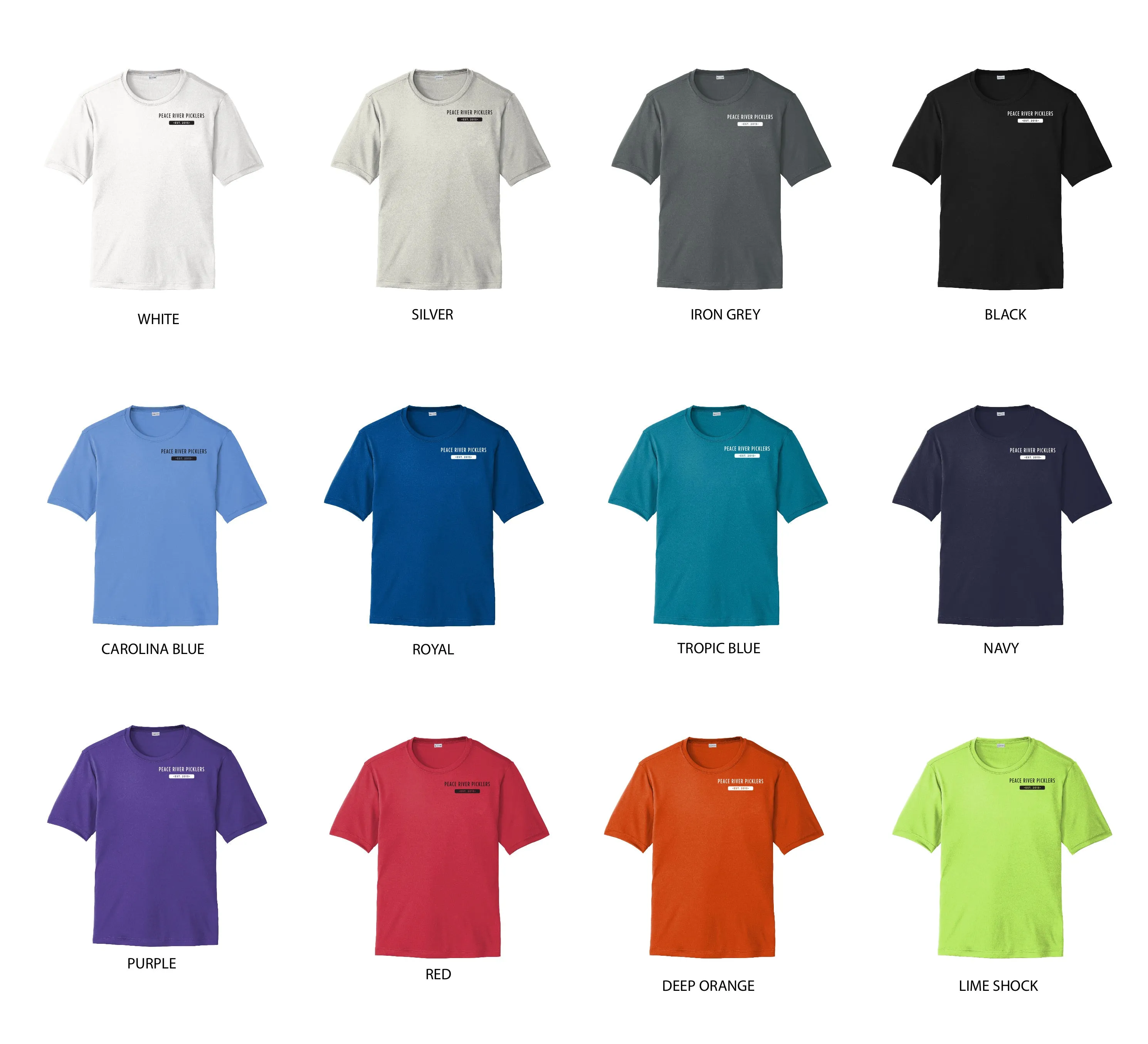 Peace River Picklers 2021 Pickleball Men's Performance Short Sleeve Shirt - Design 2