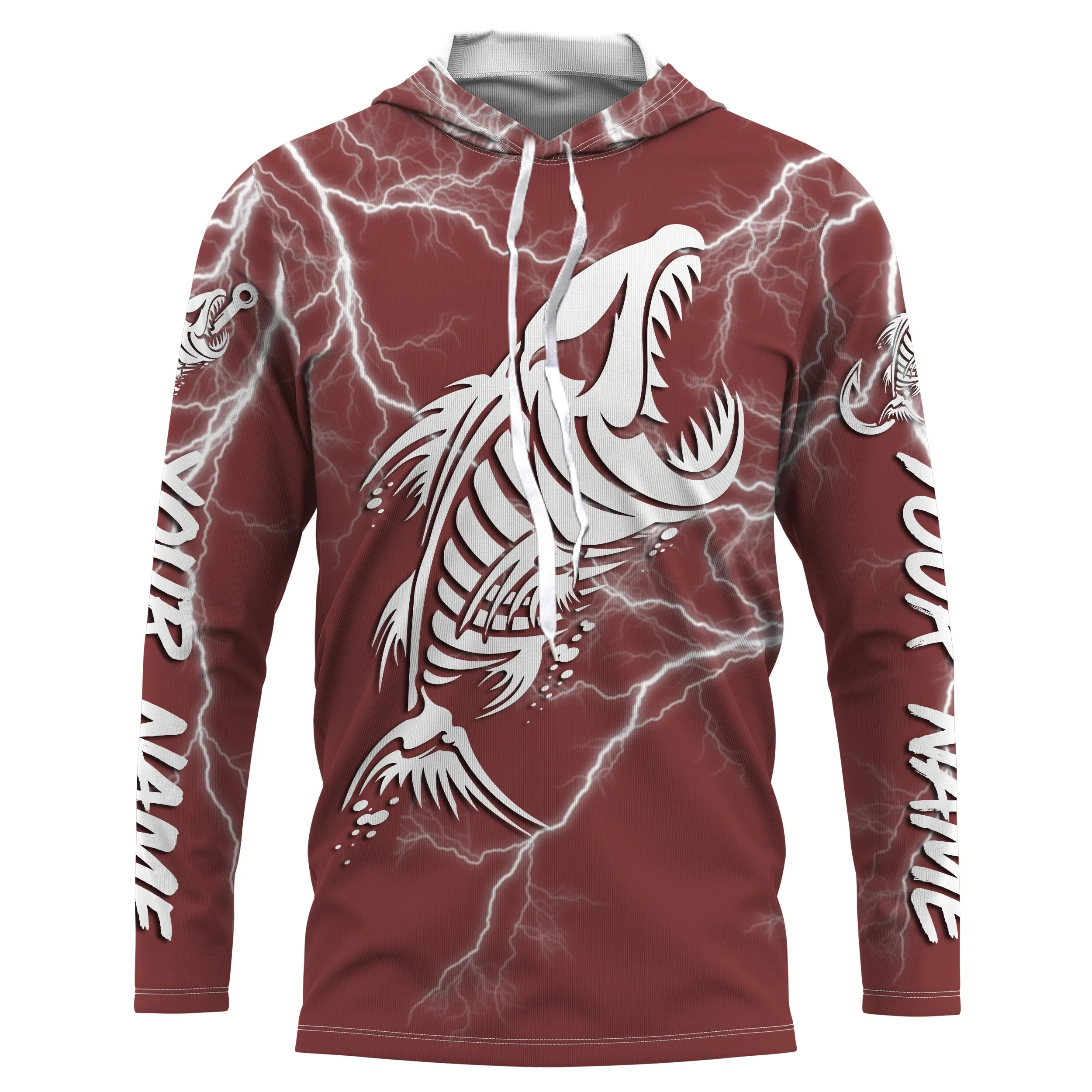 Personalized Fish Reaper Skull Fishing Jerseys,  Fishing UV Protection Shirts TTS0107