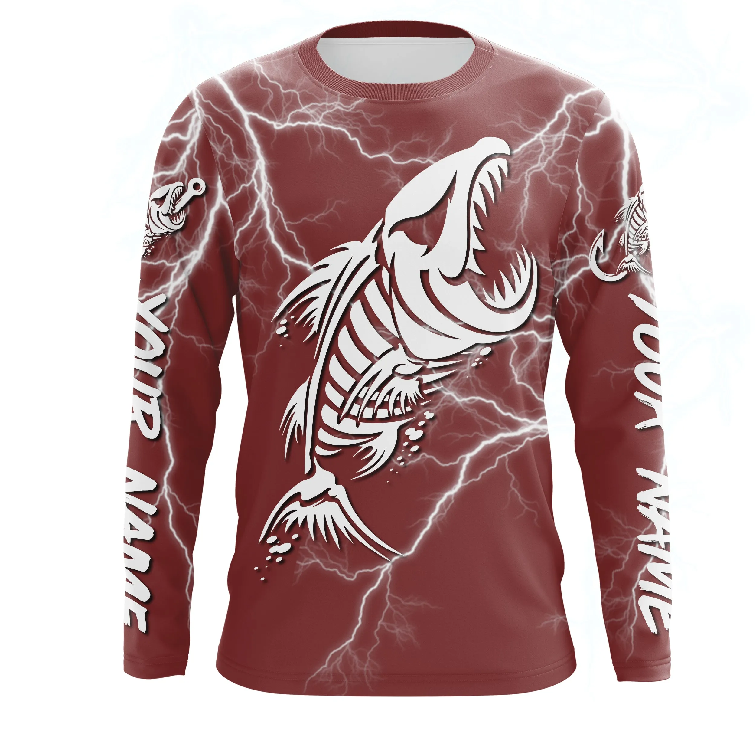 Personalized Fish Reaper Skull Fishing Jerseys,  Fishing UV Protection Shirts TTS0107