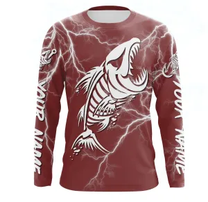 Personalized Fish Reaper Skull Fishing Jerseys,  Fishing UV Protection Shirts TTS0107