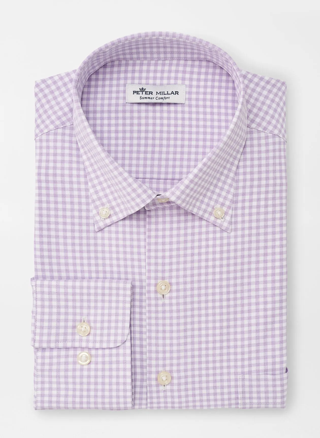 PETER MILLAR- Lavender Check Performance Shirt