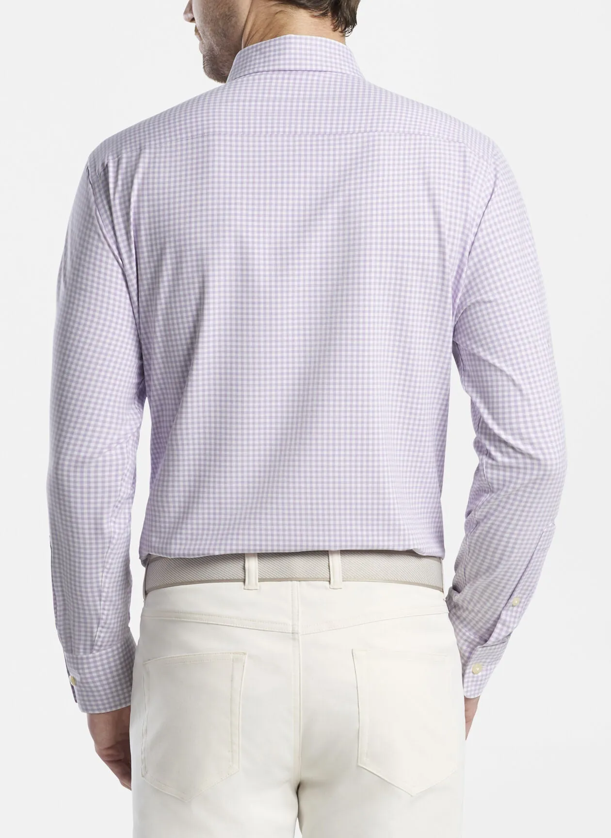 PETER MILLAR- Lavender Check Performance Shirt