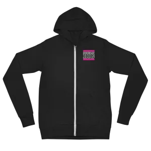 Pink and White Dream Big Lifestyle Unisex zip hoodie