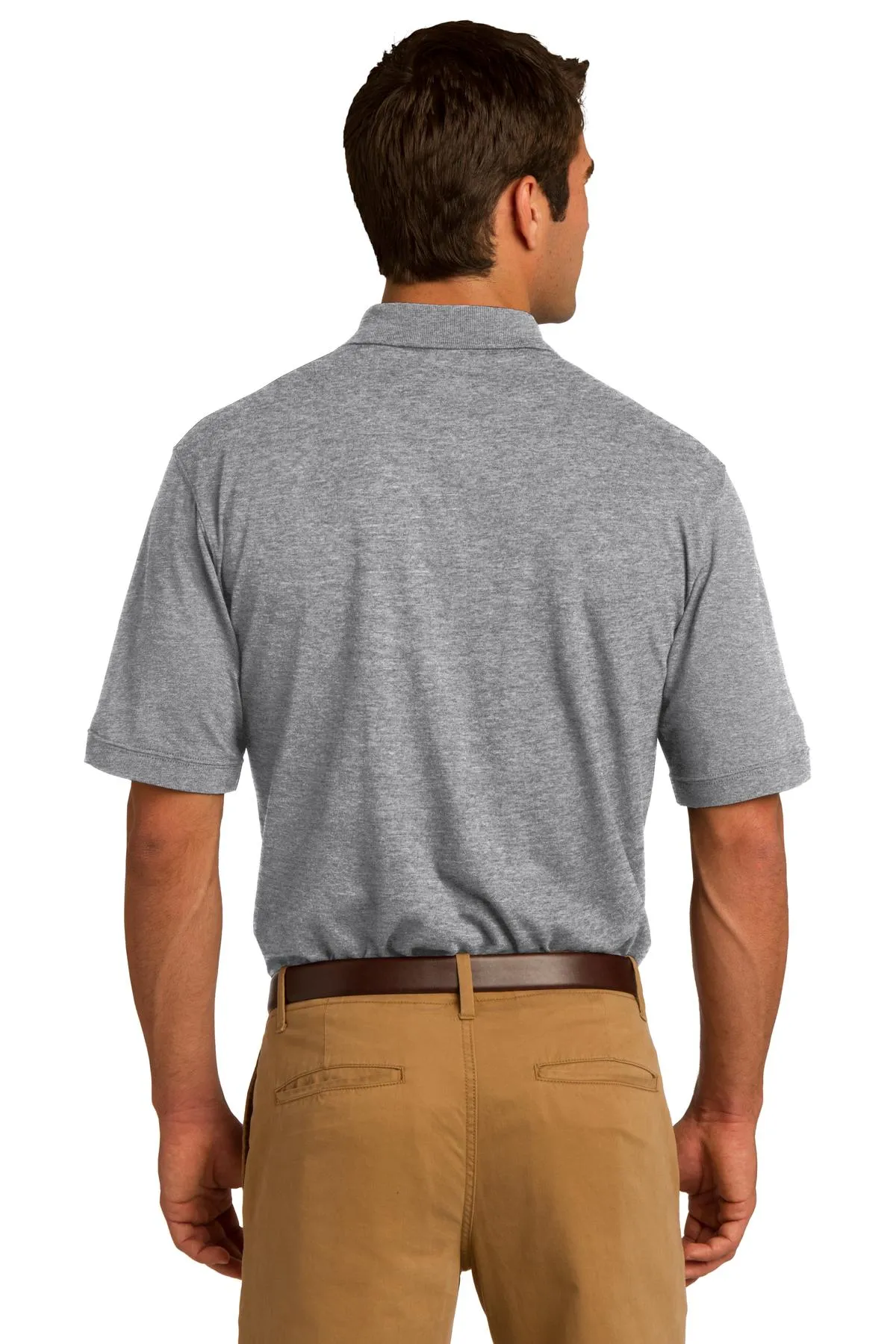 Port & Company Core Blend Jersey Knit Pocket Polo. KP55P Athletic Heather