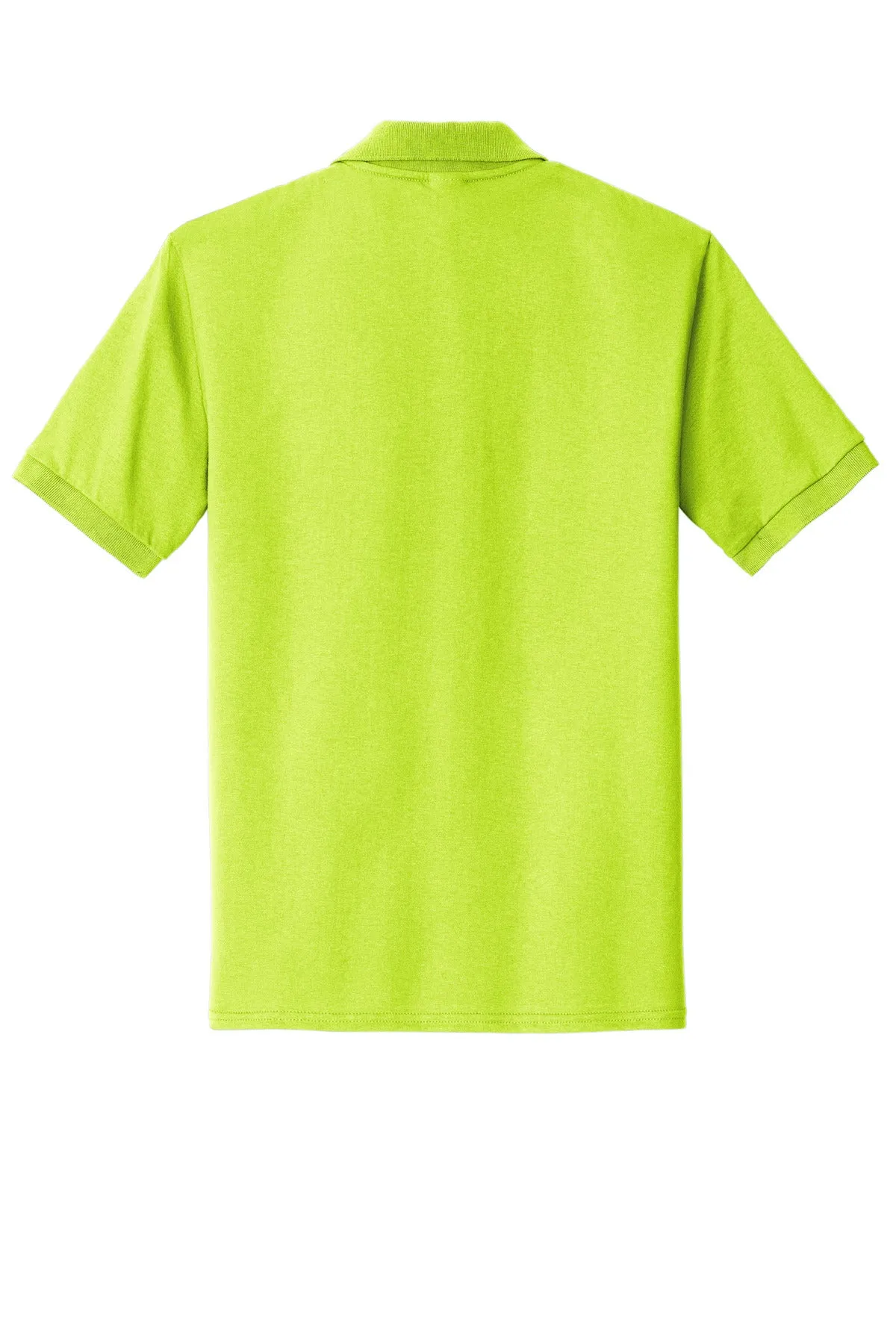 Port & Company Core Blend Jersey Knit Pocket Polo. KP55P Safety Green