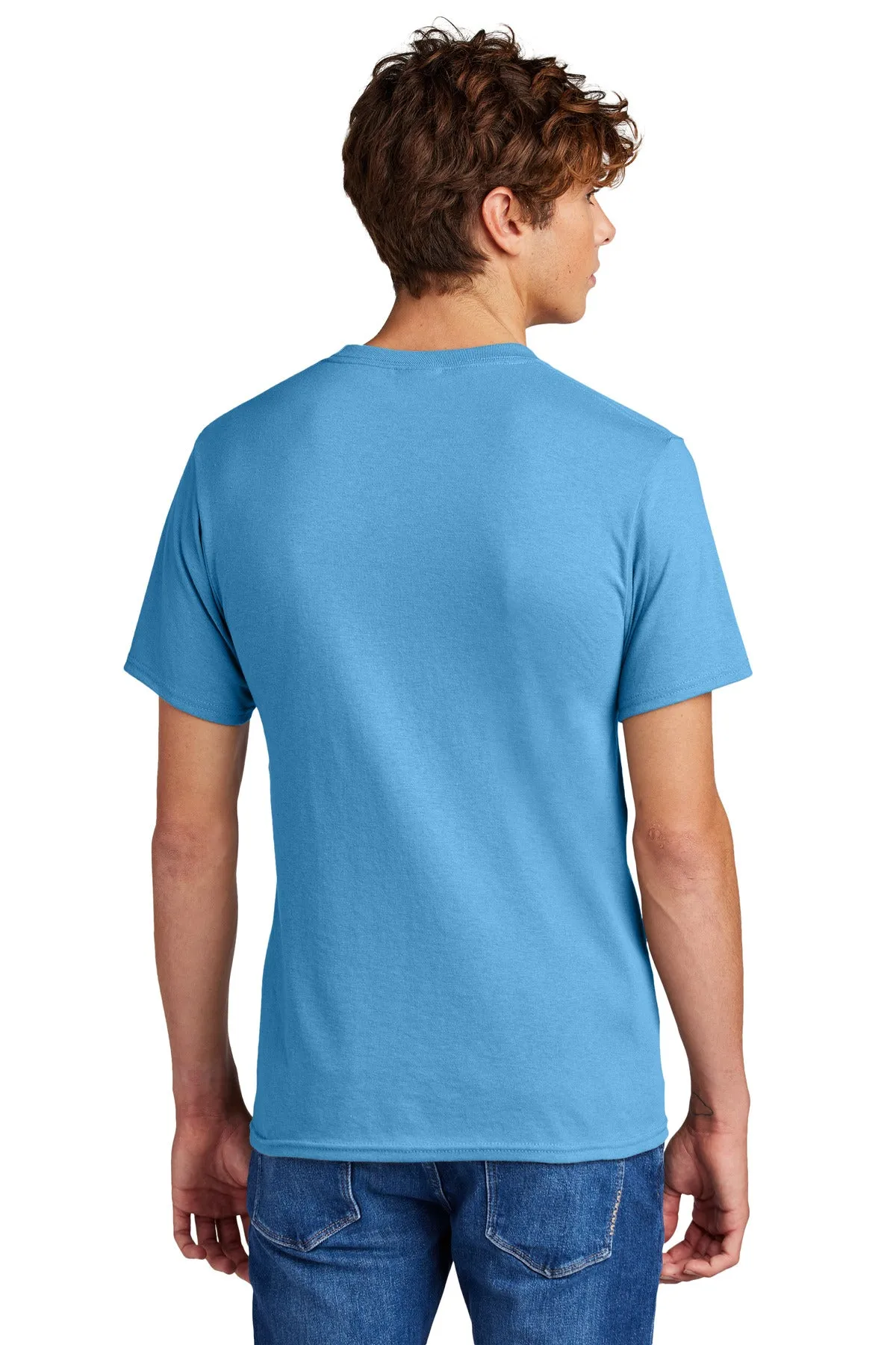 Port & Company Core Blend Tee.  PC55 Aquatic Blue