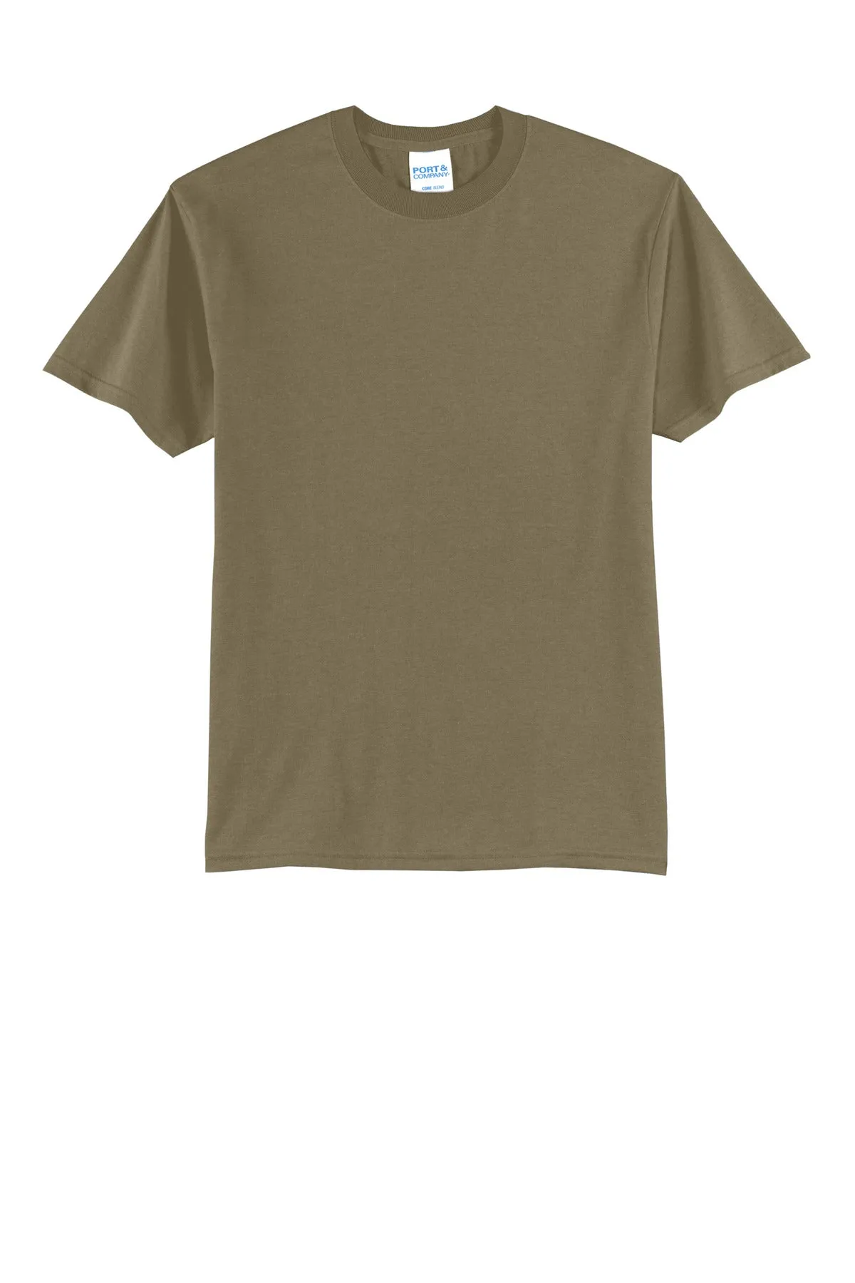 Port & Company Core Blend Tee.  PC55 Coyote Brown