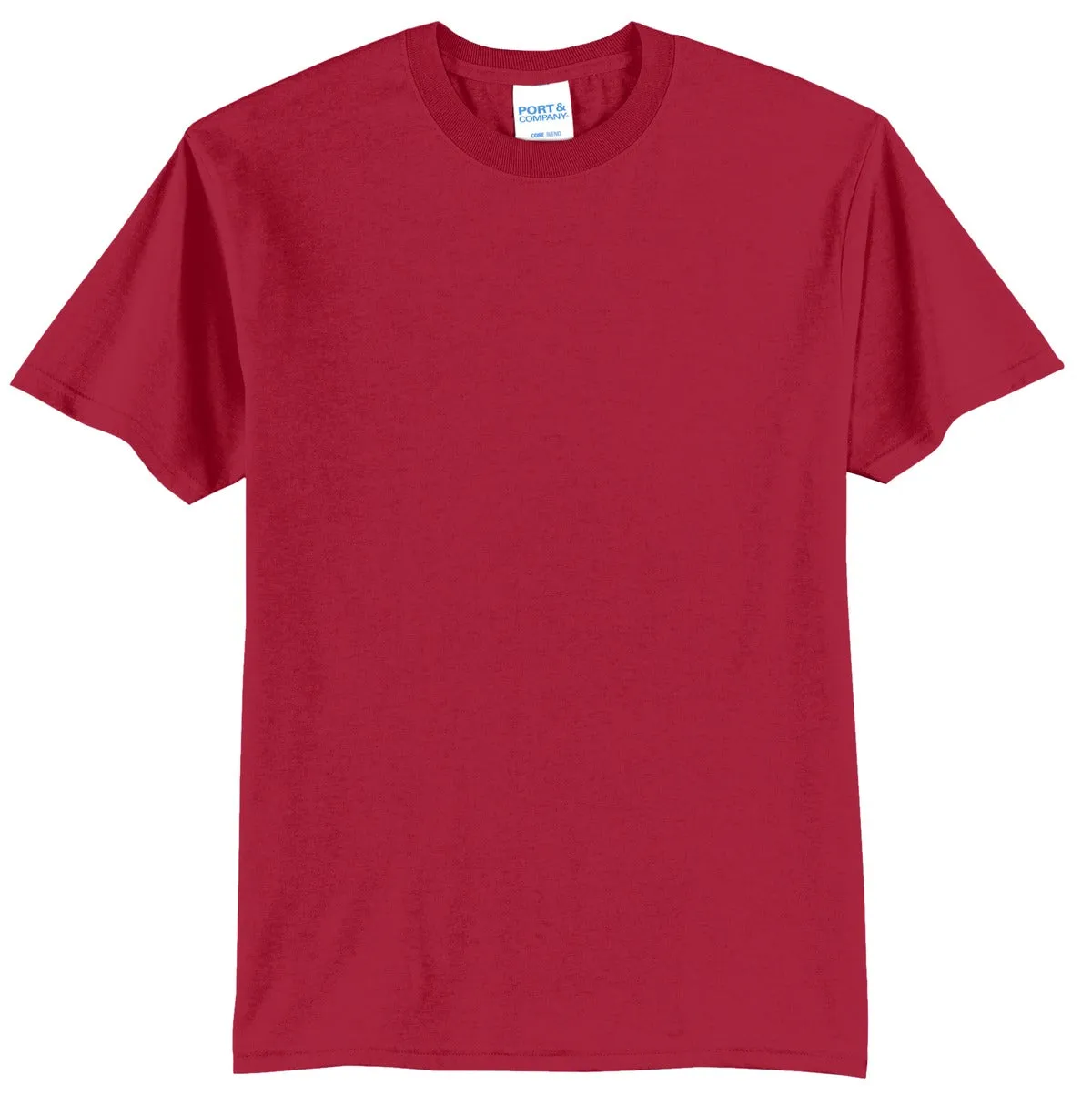 Port & Company Core Blend Tee.  PC55 Red