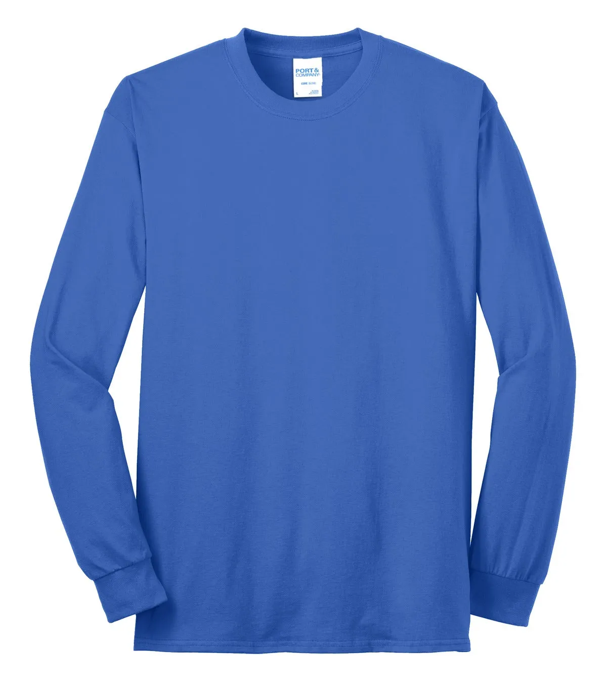 Port & Company Long Sleeve Core Blend Tee. PC55LS Royal