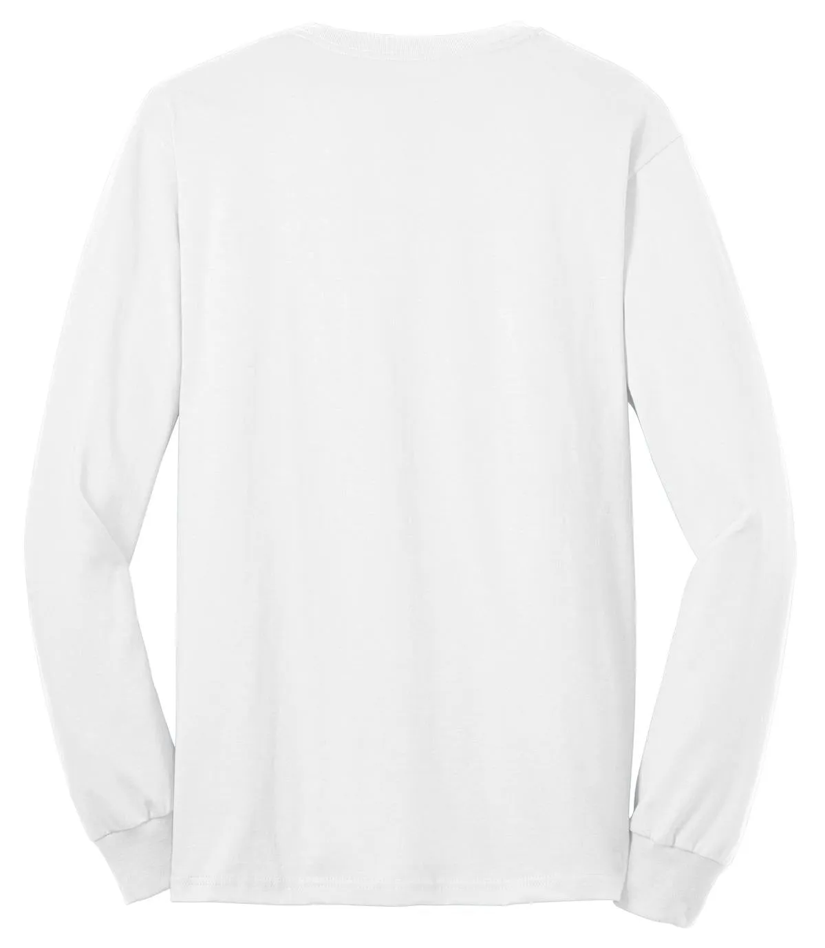 Port & Company Long Sleeve Core Blend Tee. PC55LS White