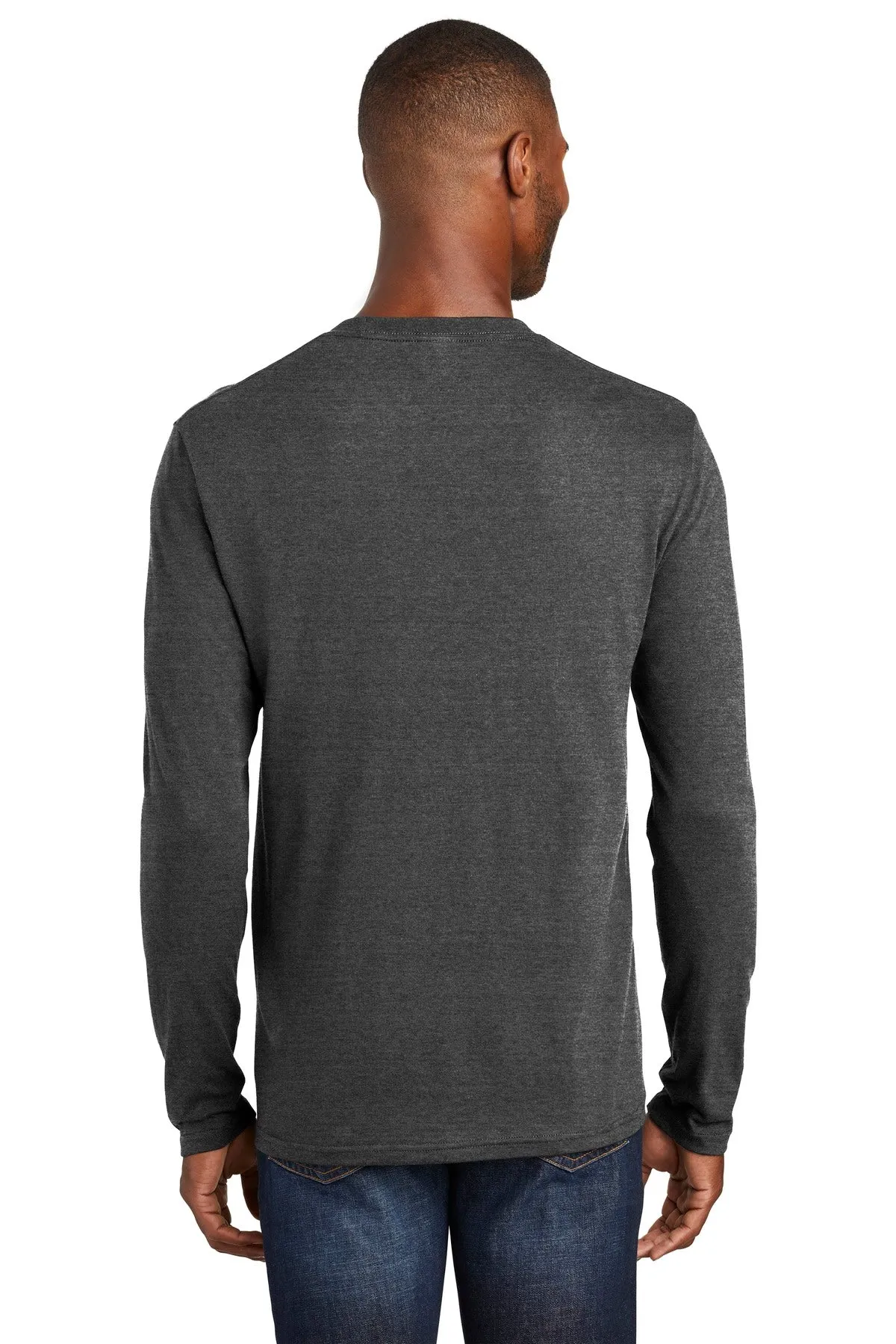 Port & Company  Long Sleeve Fan Favorite  Blend Tee. PC455LS Black Heather