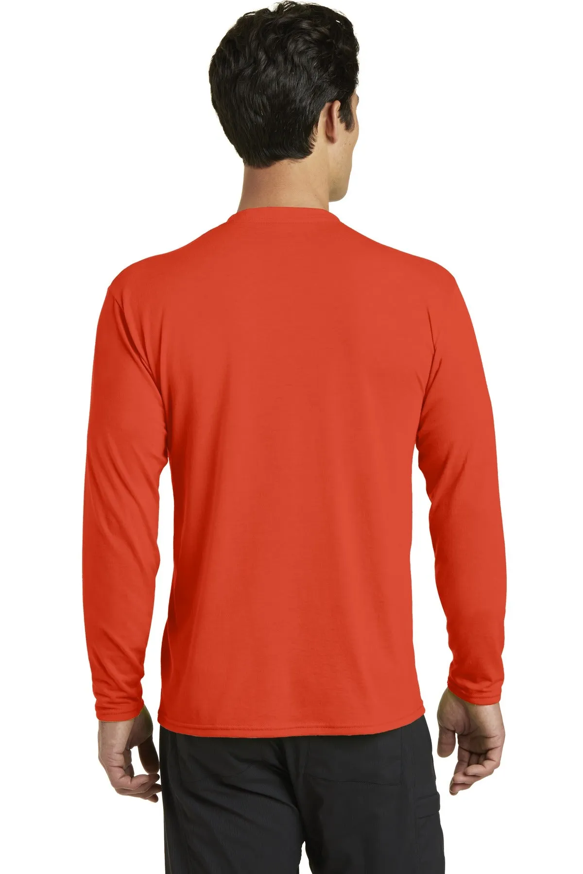 Port & Company Long Sleeve Performance Blend Tee. PC381LS Orange