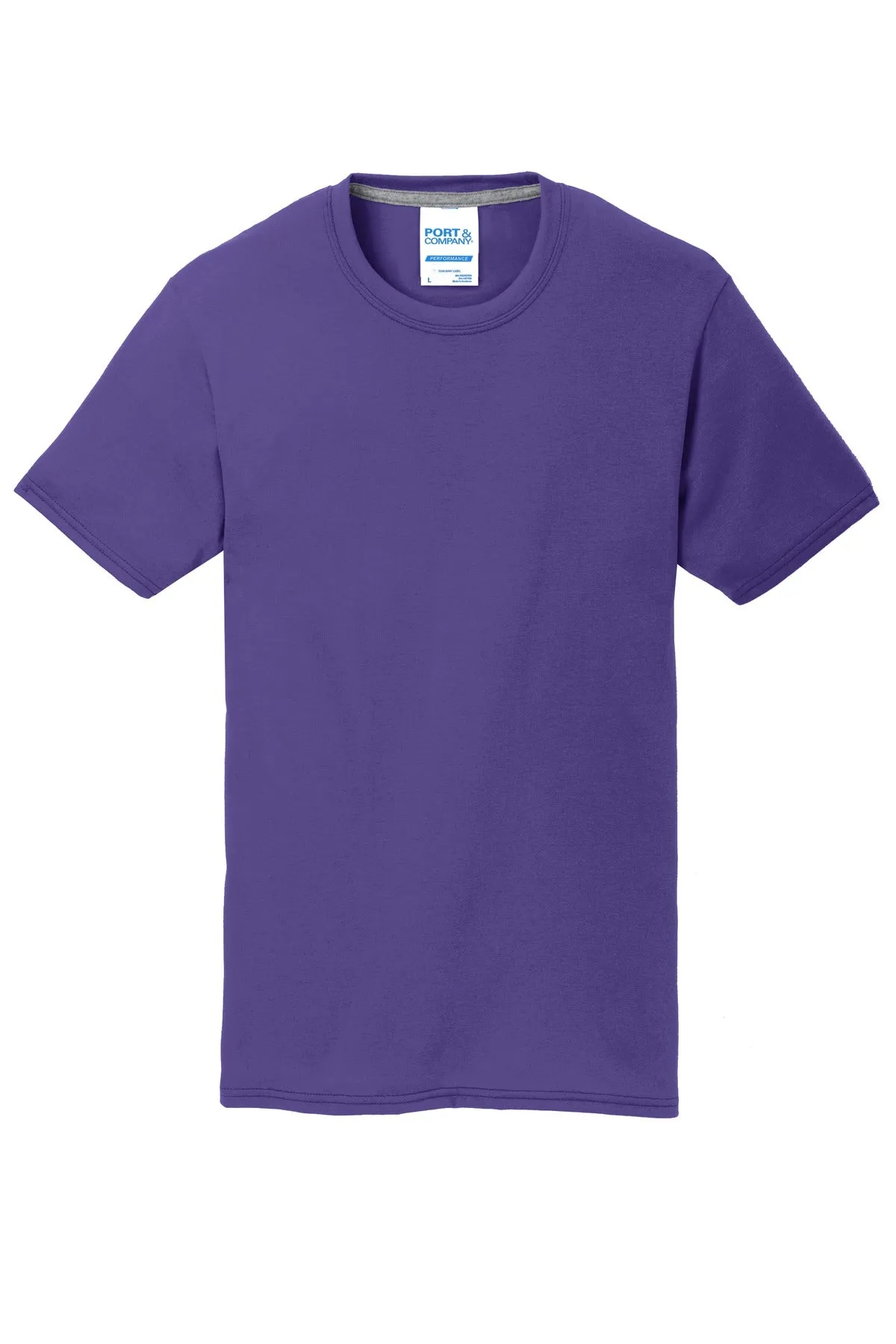 Port & Company Performance Blend Tee. PC381 Purple