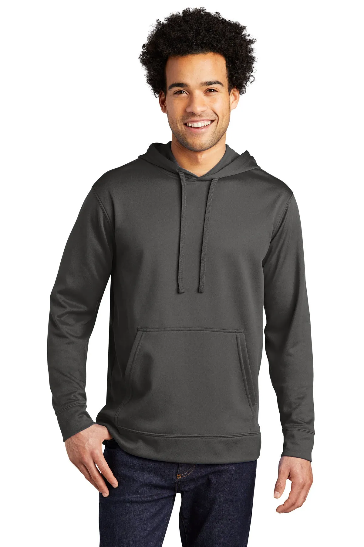 Port & Company Performance Fleece Pullover Hooded Sweatshirt. PC590H Charcoal